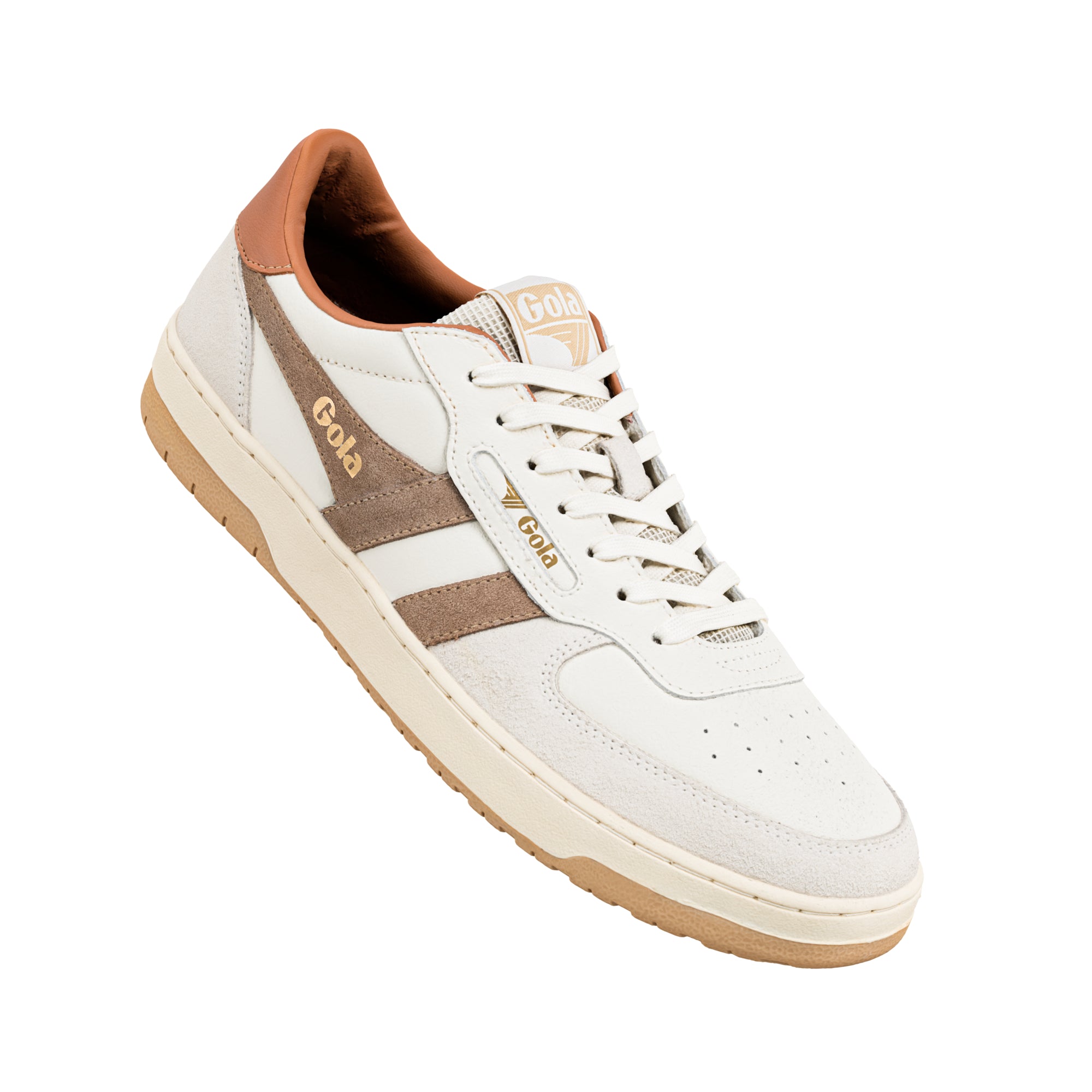 gola-hawk-herren-sneaker-leder-tennistrainer-in-off-white-otter-umber-mit-zweifa image 5
