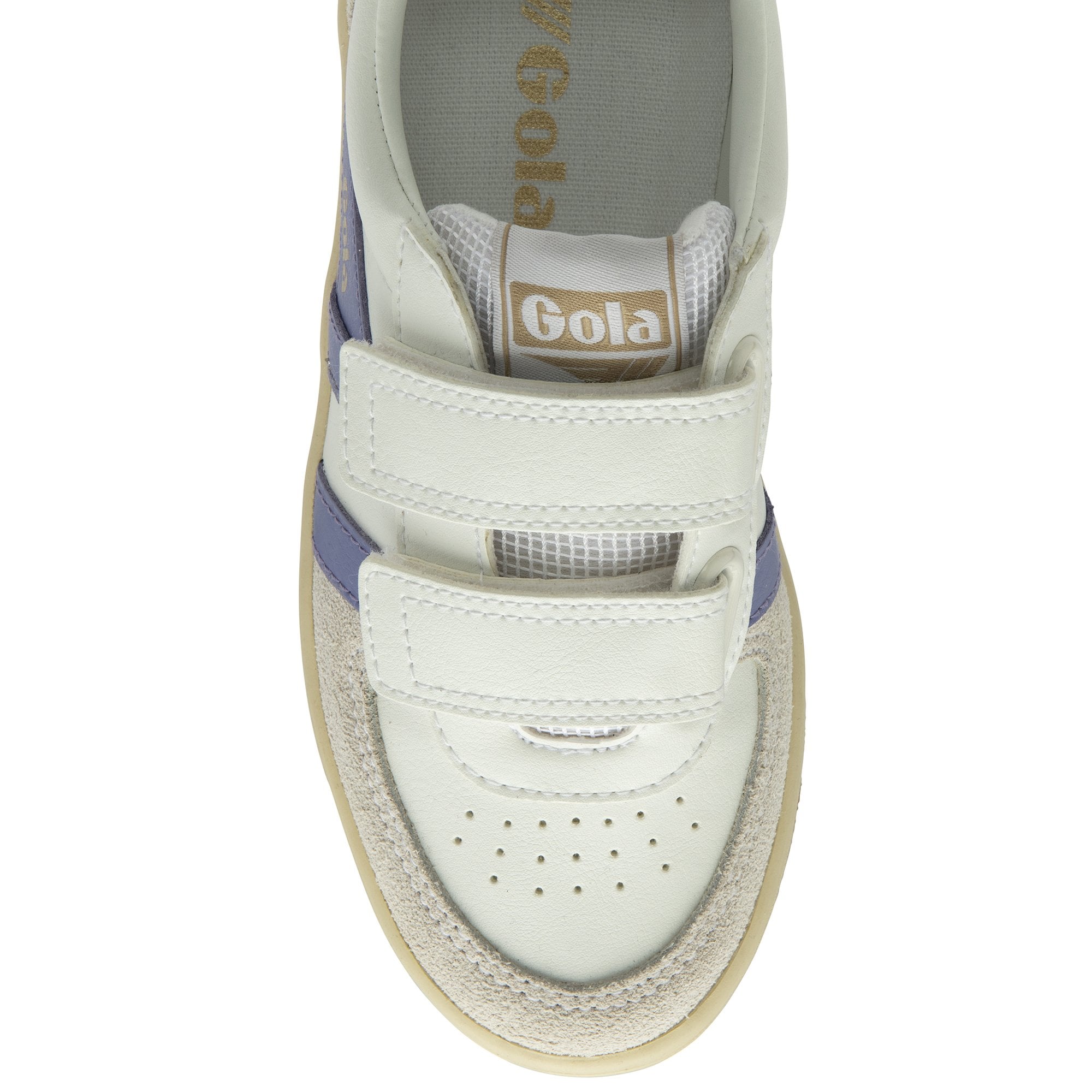 gola-hawk-strap-sneaker-f-r-kinder-court-sneaker-wei-lavendel-gold-mit-klett image 5