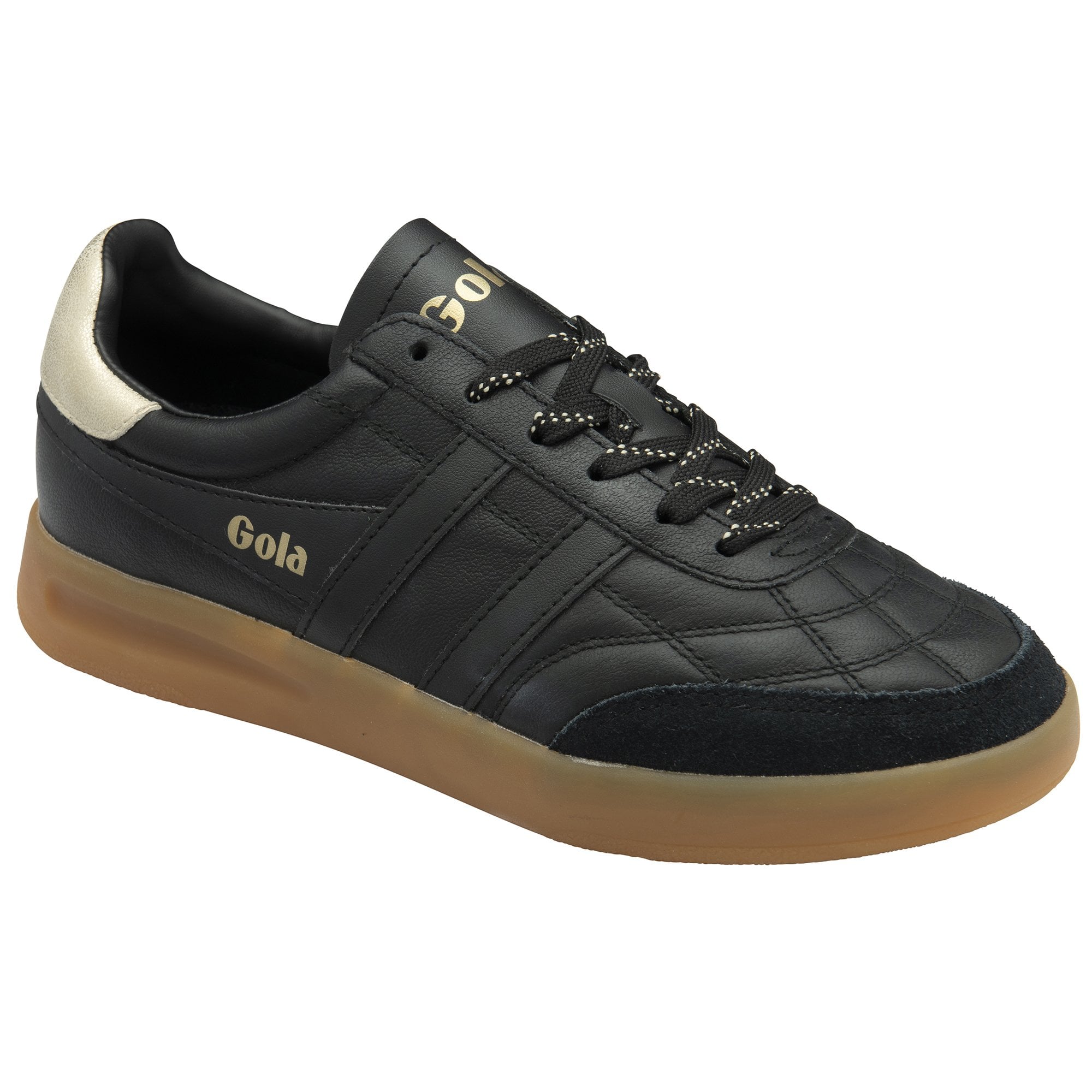 gola-stadia-leather-damen-sneaker-schwarz-gold image 2