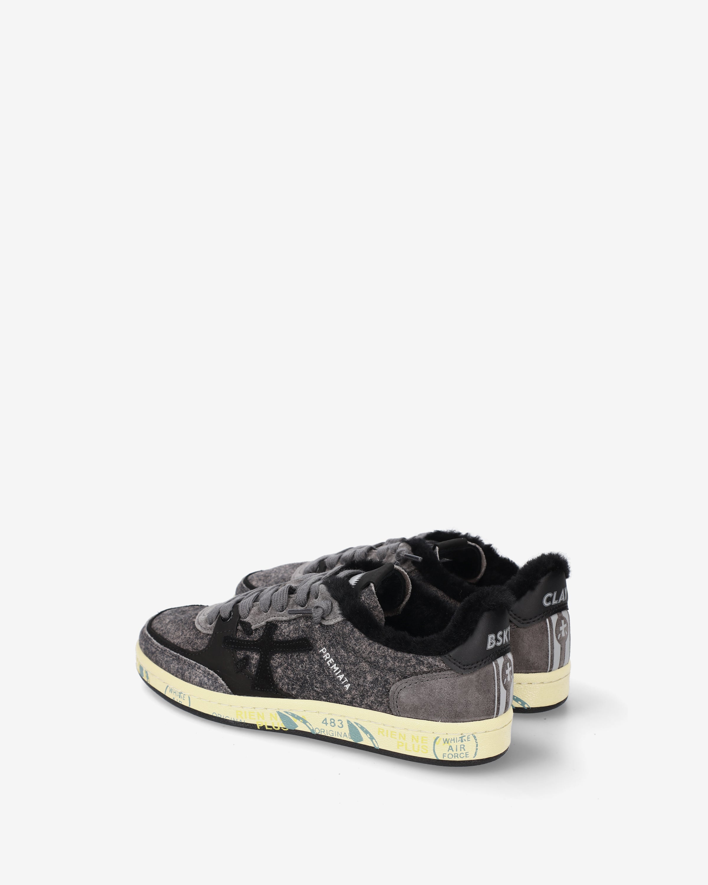 premiata-bskt-clayd-8713m-sneaker-grey-suede-used-look image 5