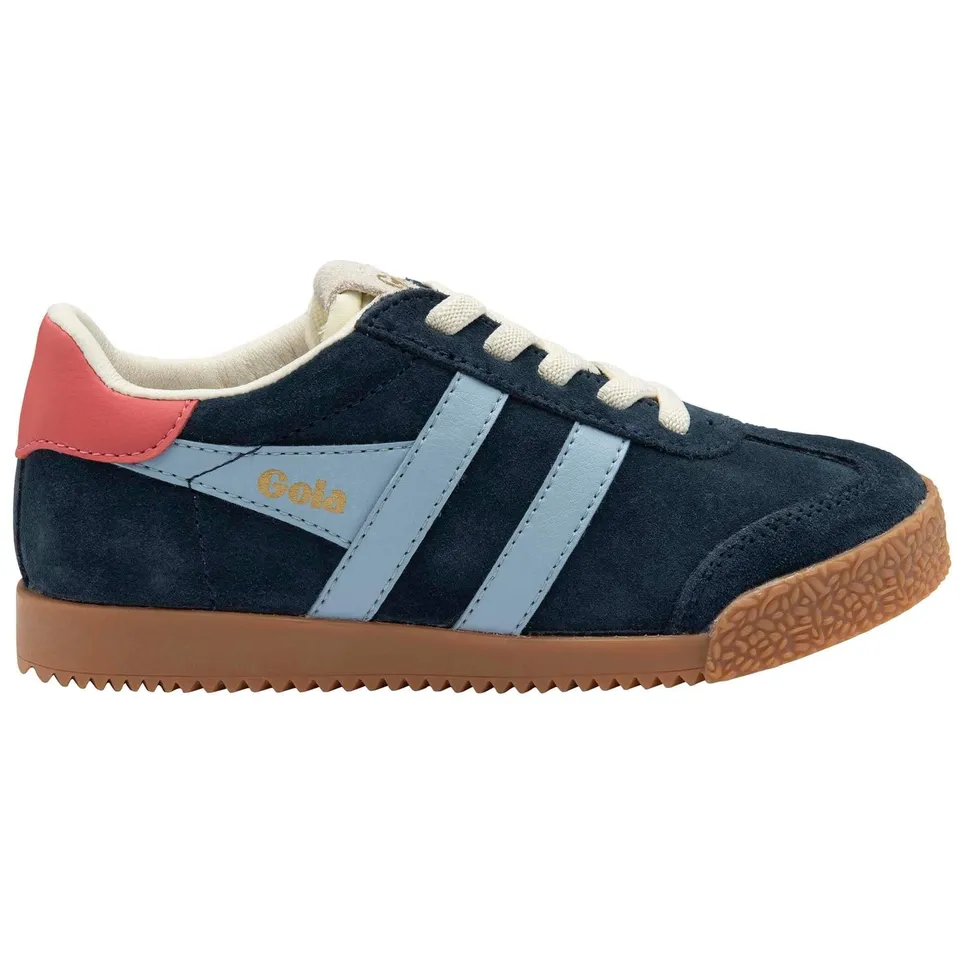 gola-elan-kinder-sneaker-navy-wildleder-hellblau-koralle image 1