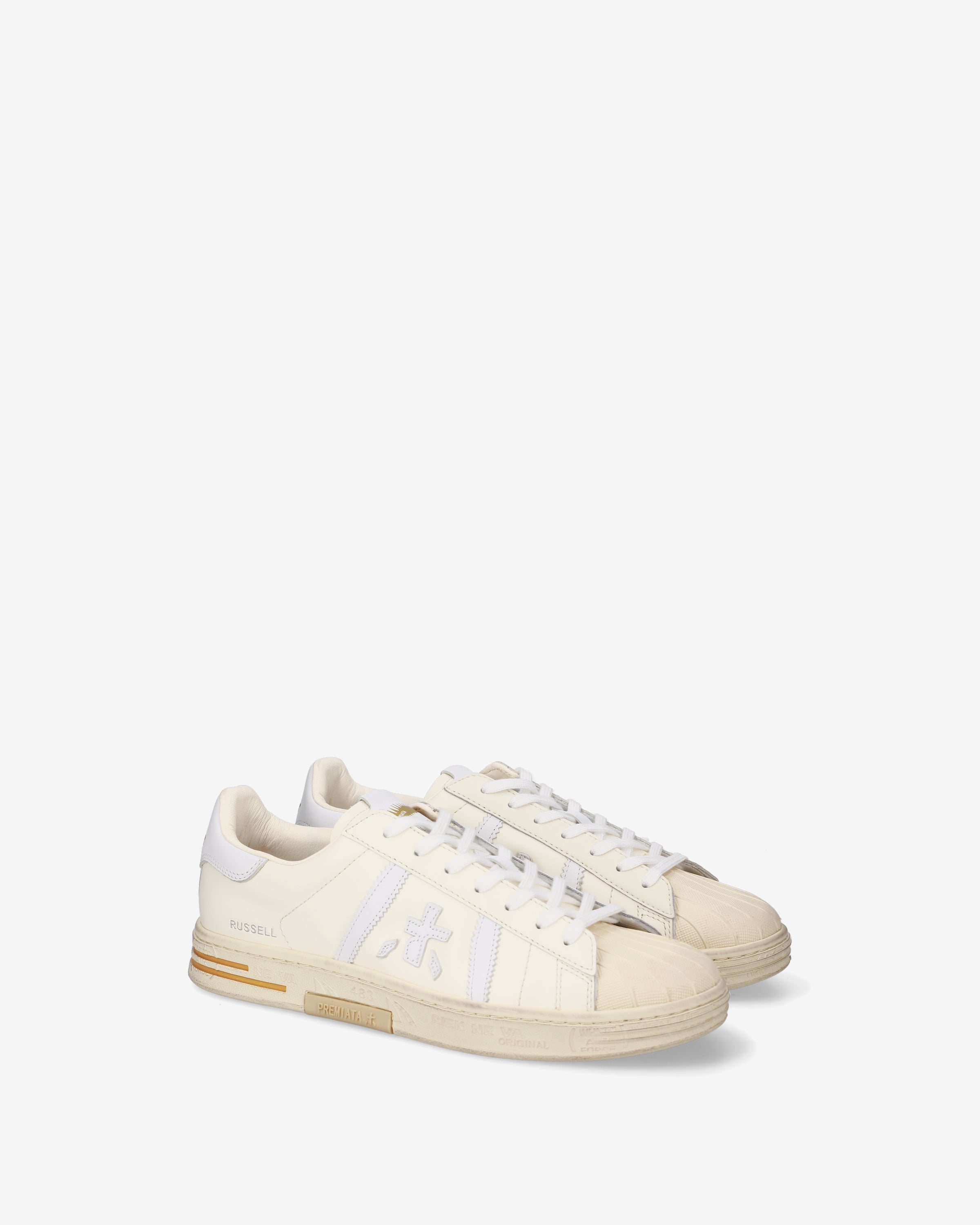 premiata-russell-8072-herren-sneaker-panna-wei-used-look image 2