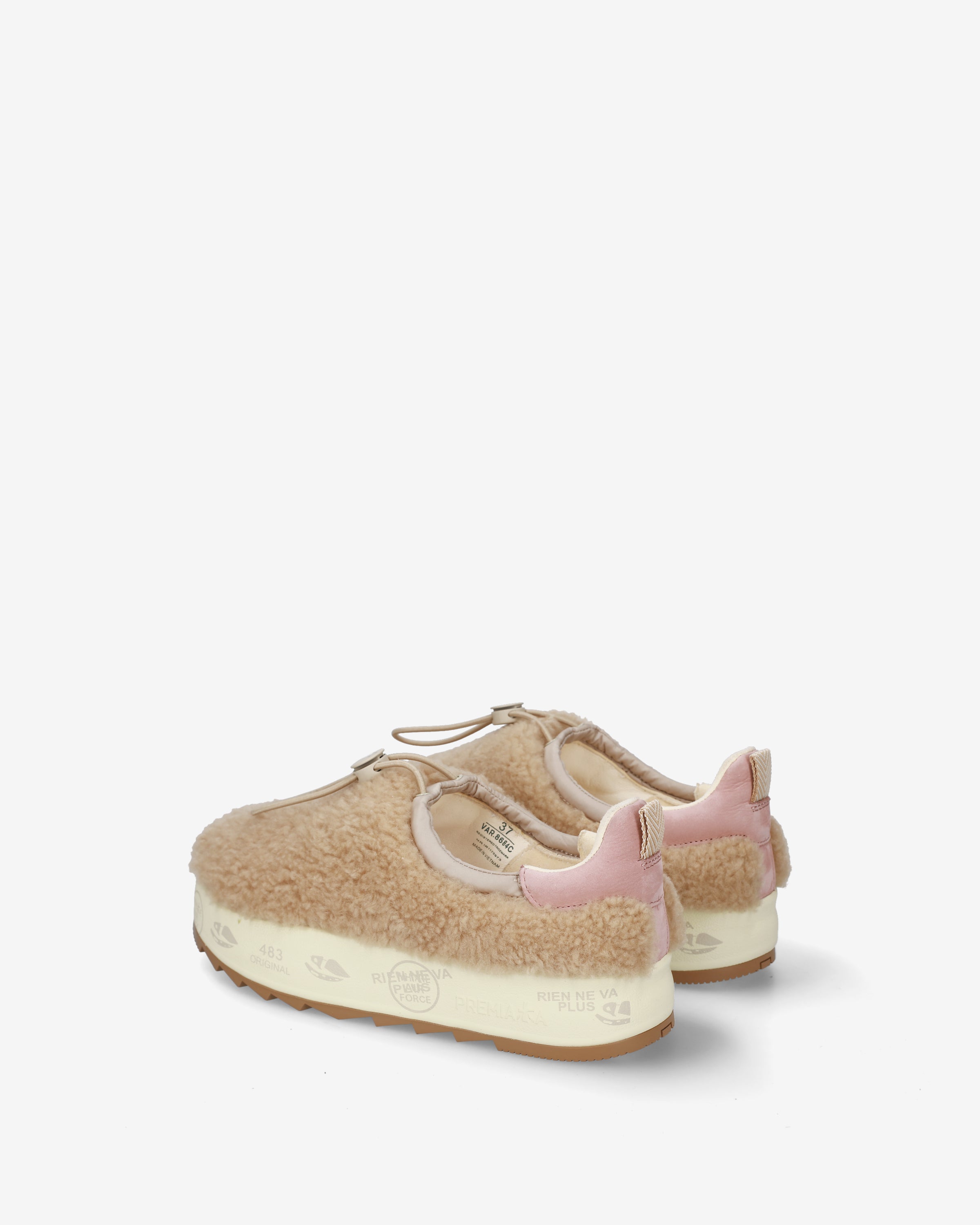 premiata-puffyd-8684-damen-sneaker-beige-montone-mit-kordelzug image 5