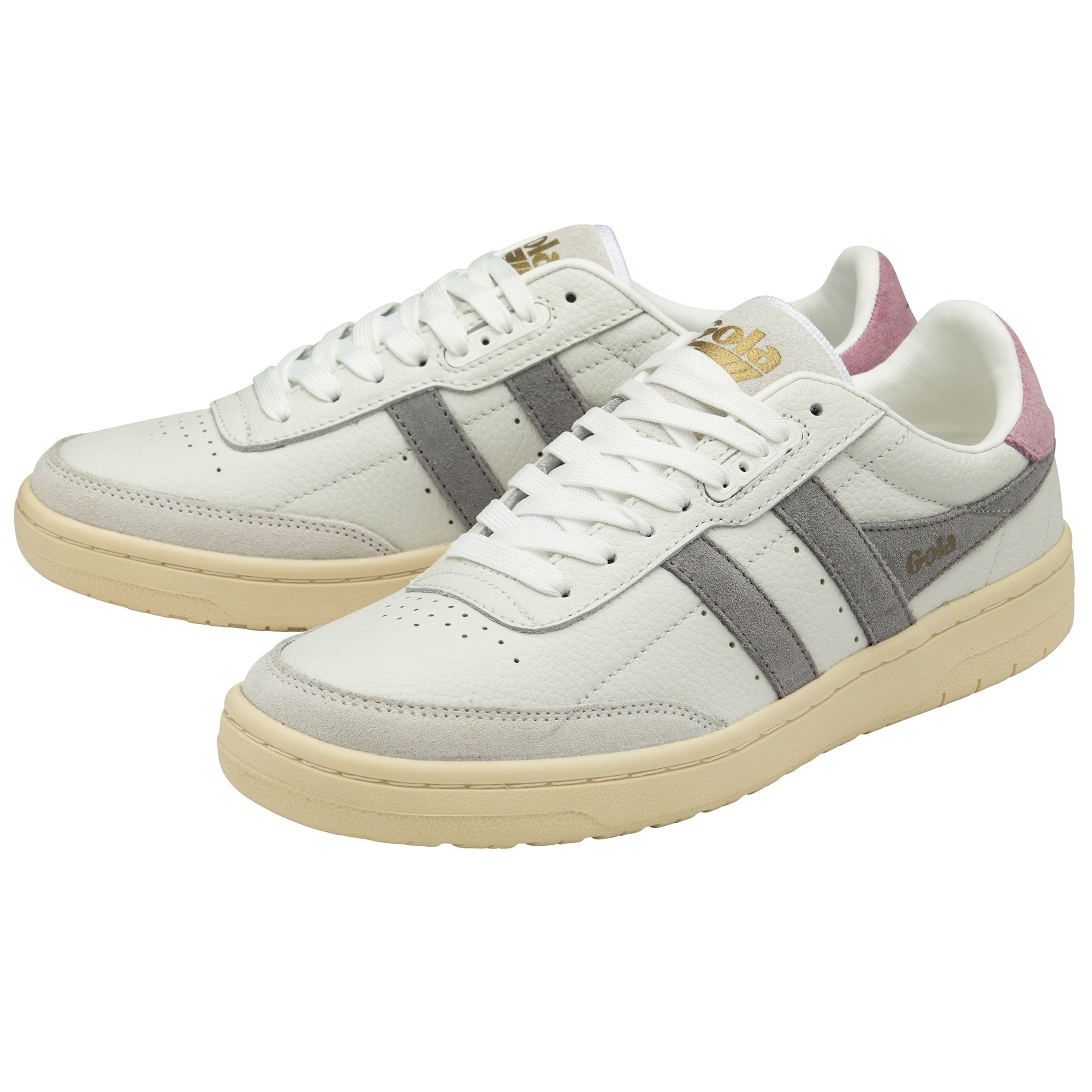 gola-falcon-damen-sneaker-wei-zementgrau-bonbonrosa image 3