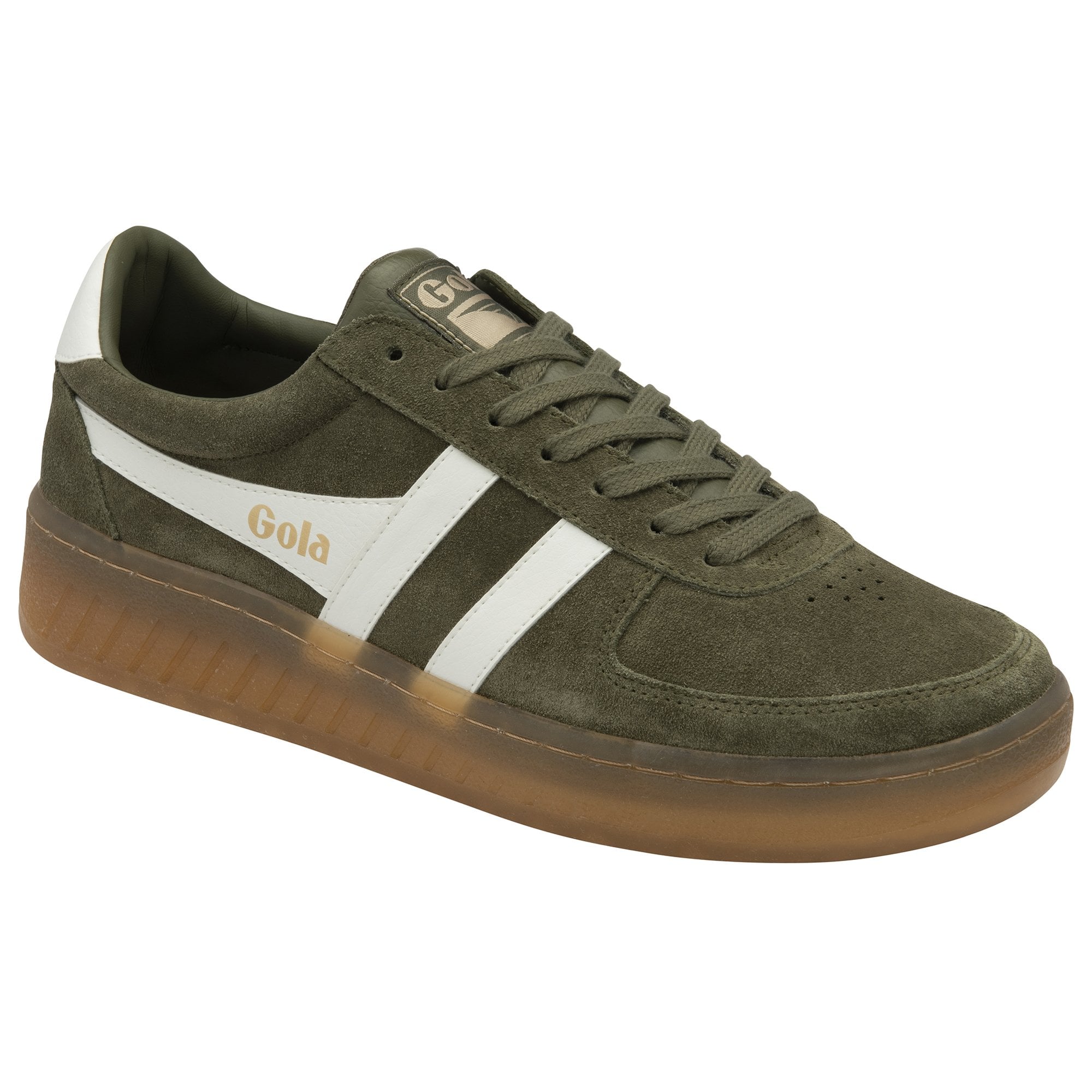 gola-grandslam-wildleder-sneaker-herren-khaki-court-schuh image 2