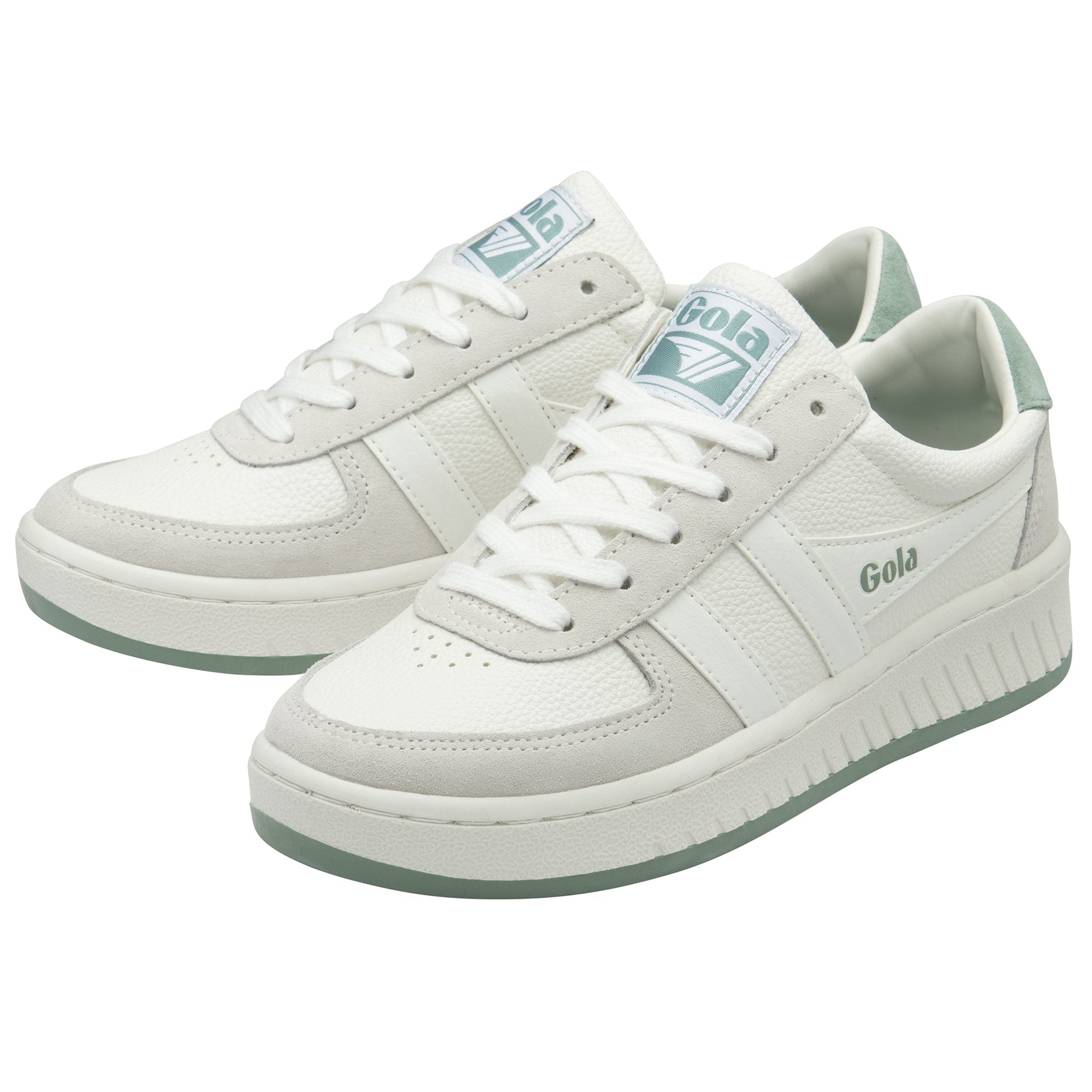 gola-grandslam-88-damen-sneaker-court-white-sneaker-aus-recyceltem-pu-mit-gr-nen image 3