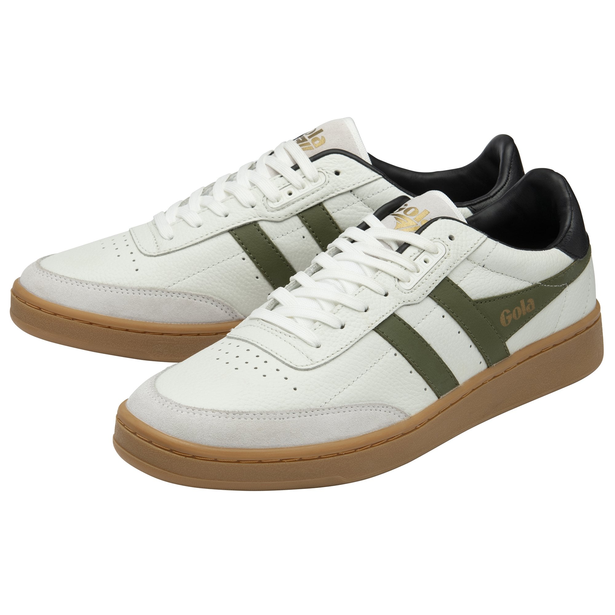 gola-contact-leather-herren-sneaker-wei-schwarz-khaki image 3