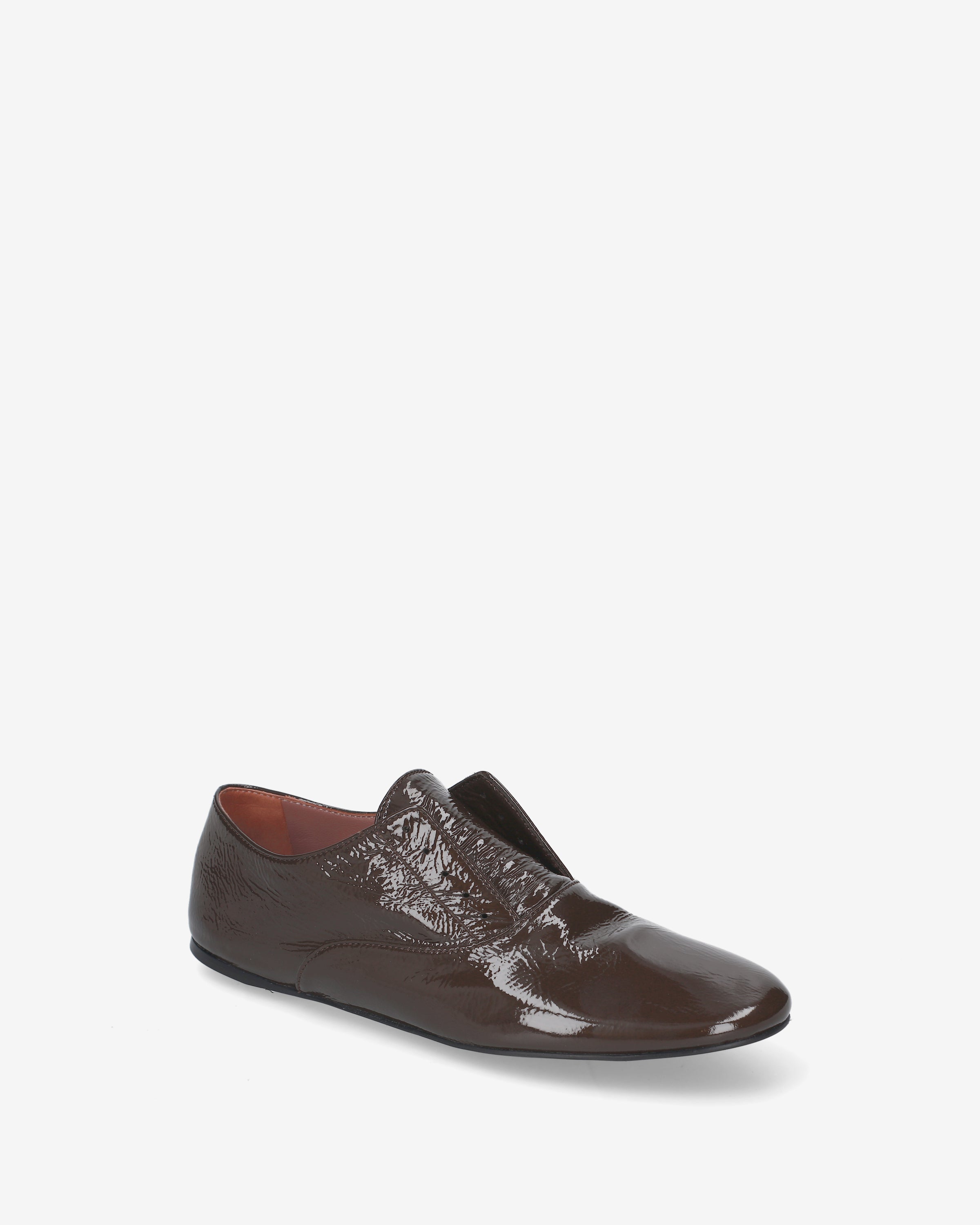 premiata-mocassino-vernice-brown-slipper-damen image 4