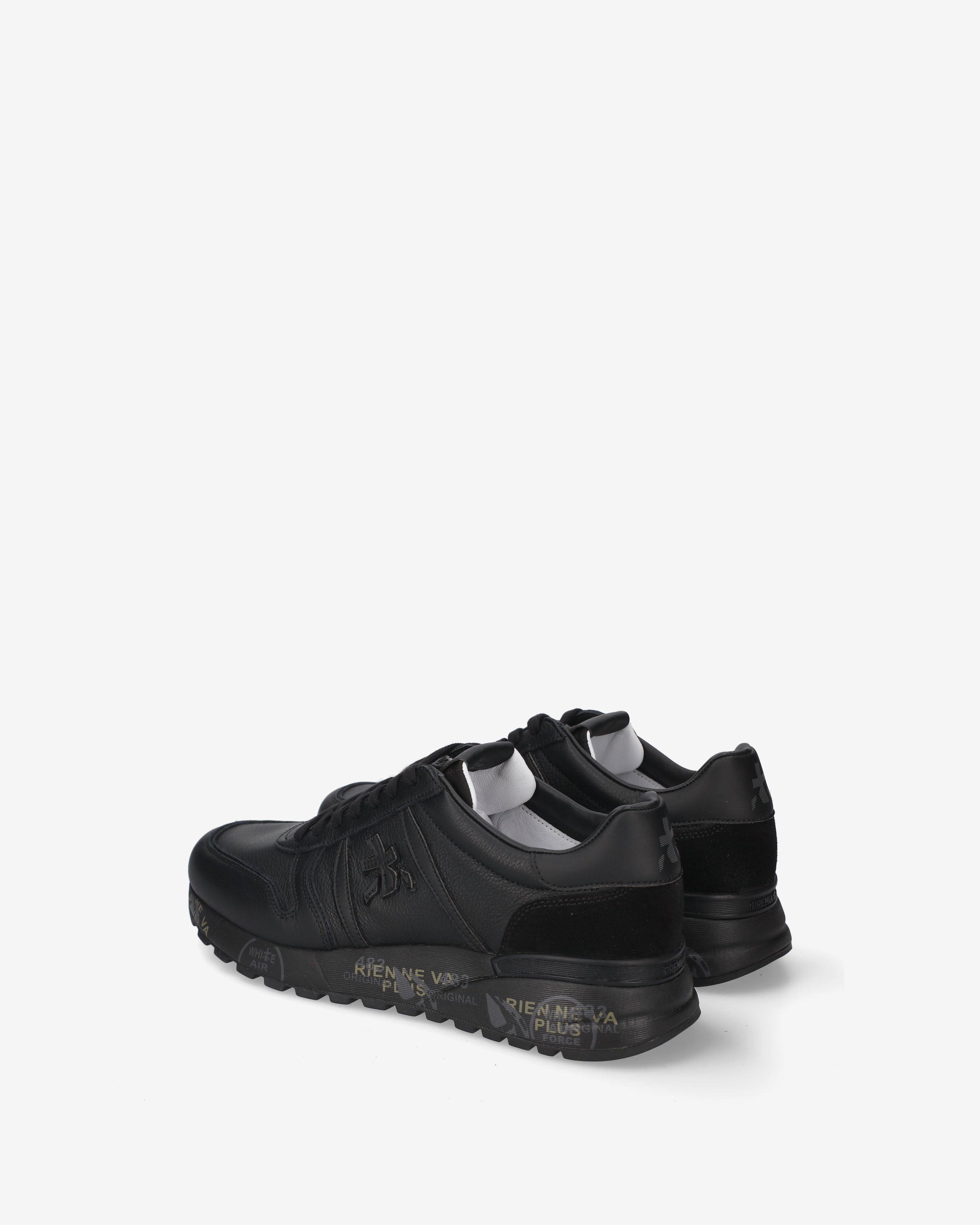premiata-lander-8659-sneaker-total-black-aus-leder-und-suede image 5