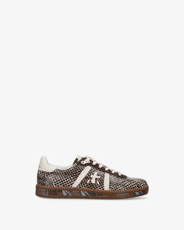 premiata-bonnied-8573-damen-sneaker-beige-brown-python image 1