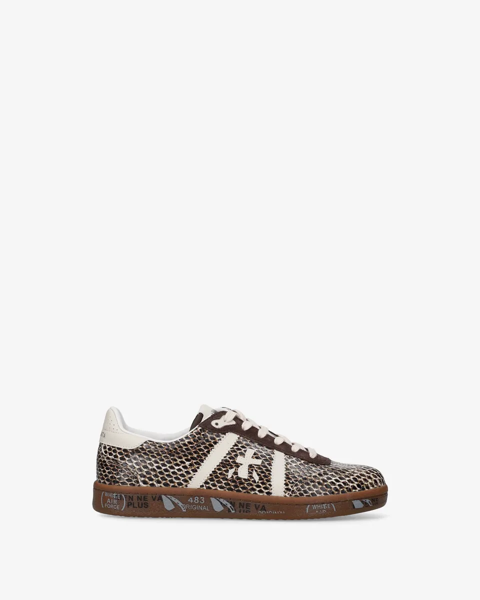 premiata-bonnied-8573-damen-sneaker-beige-brown-python image 1