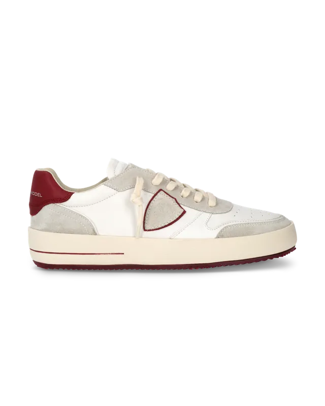 philippe-model-nice-sneaker-herren-wei-bordeaux image 1