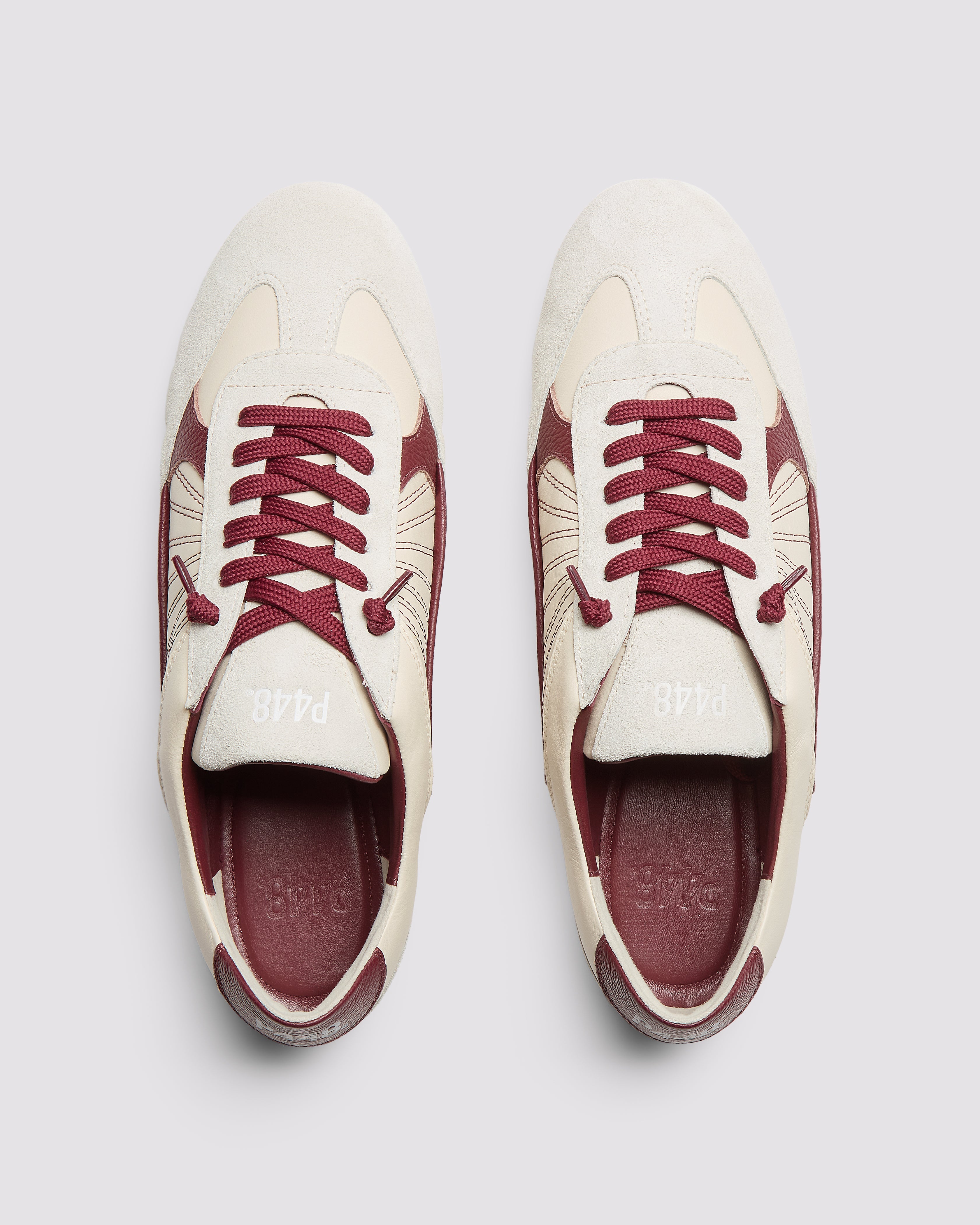 p448-lisbon-cream-maroon-damen-retro-sneaker-wei image 3