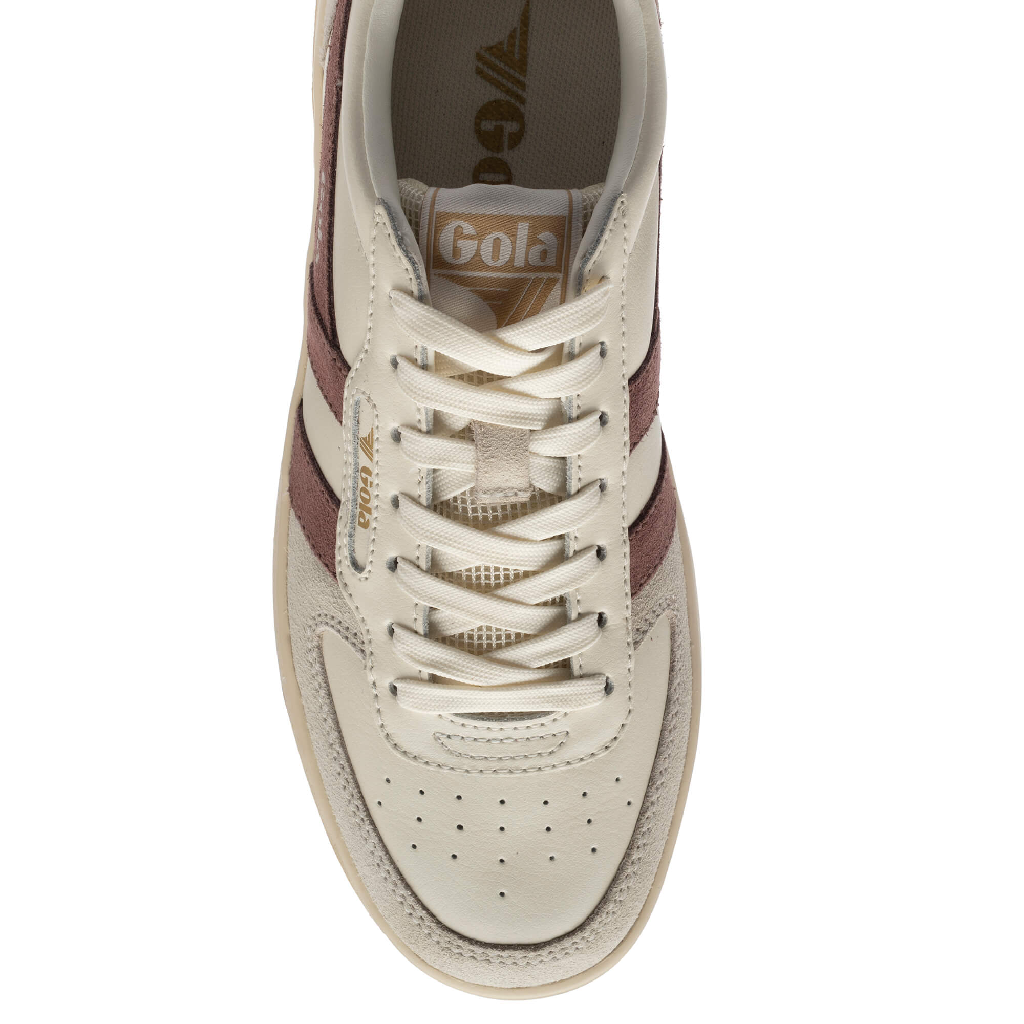 gola-hawk-sneaker-f-r-damen-off-white-braunrosa-gold image 5