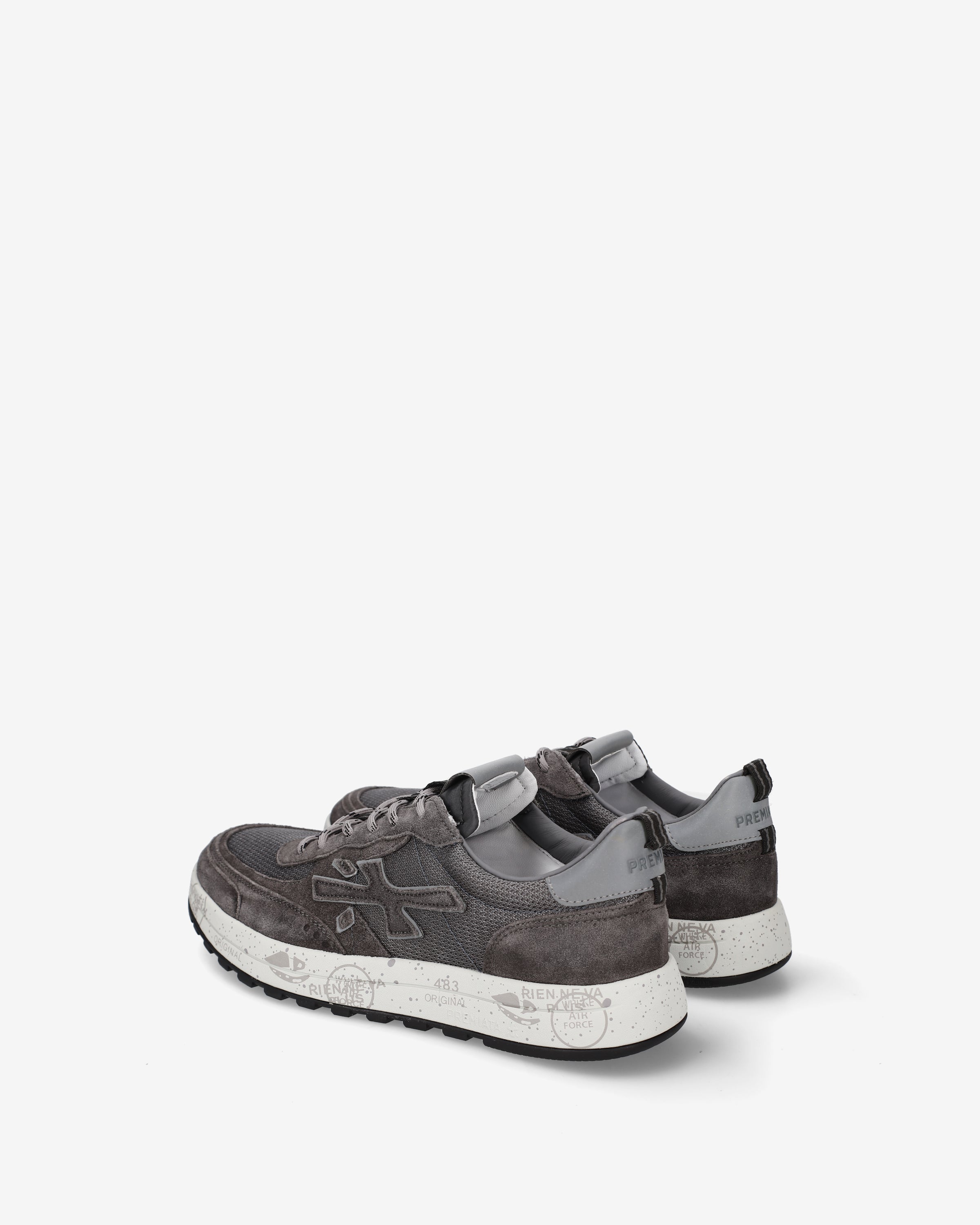 premiata-nous-8668-sneaker-anthrazit-grau-mesh-suede image 5