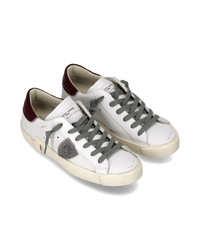philippe-model-prsx-sneaker-damen-wei-bordeaux-grau image 4