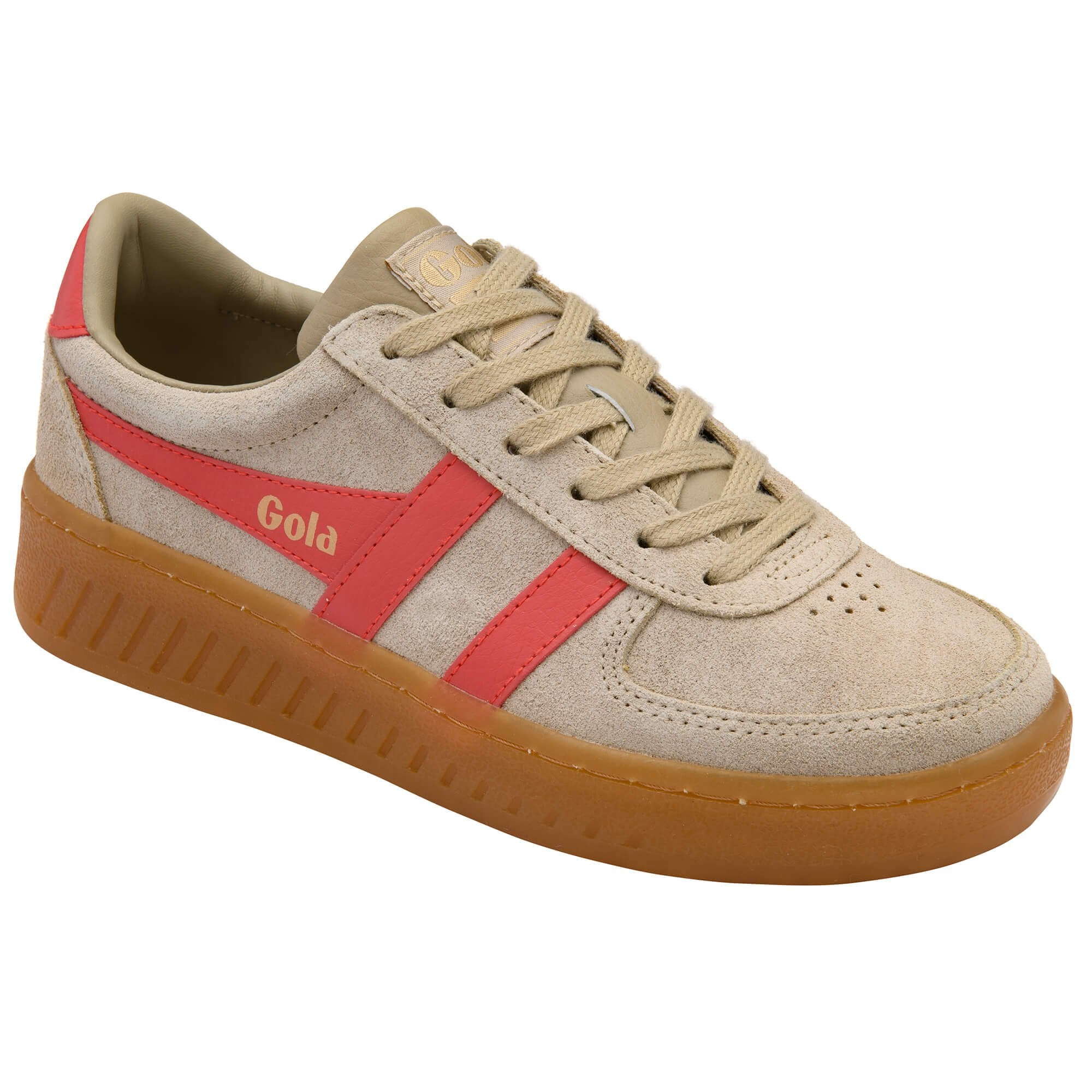 gola-grandslam-wildleder-sneaker-f-r-damen-court-classic-bone-coral image 2