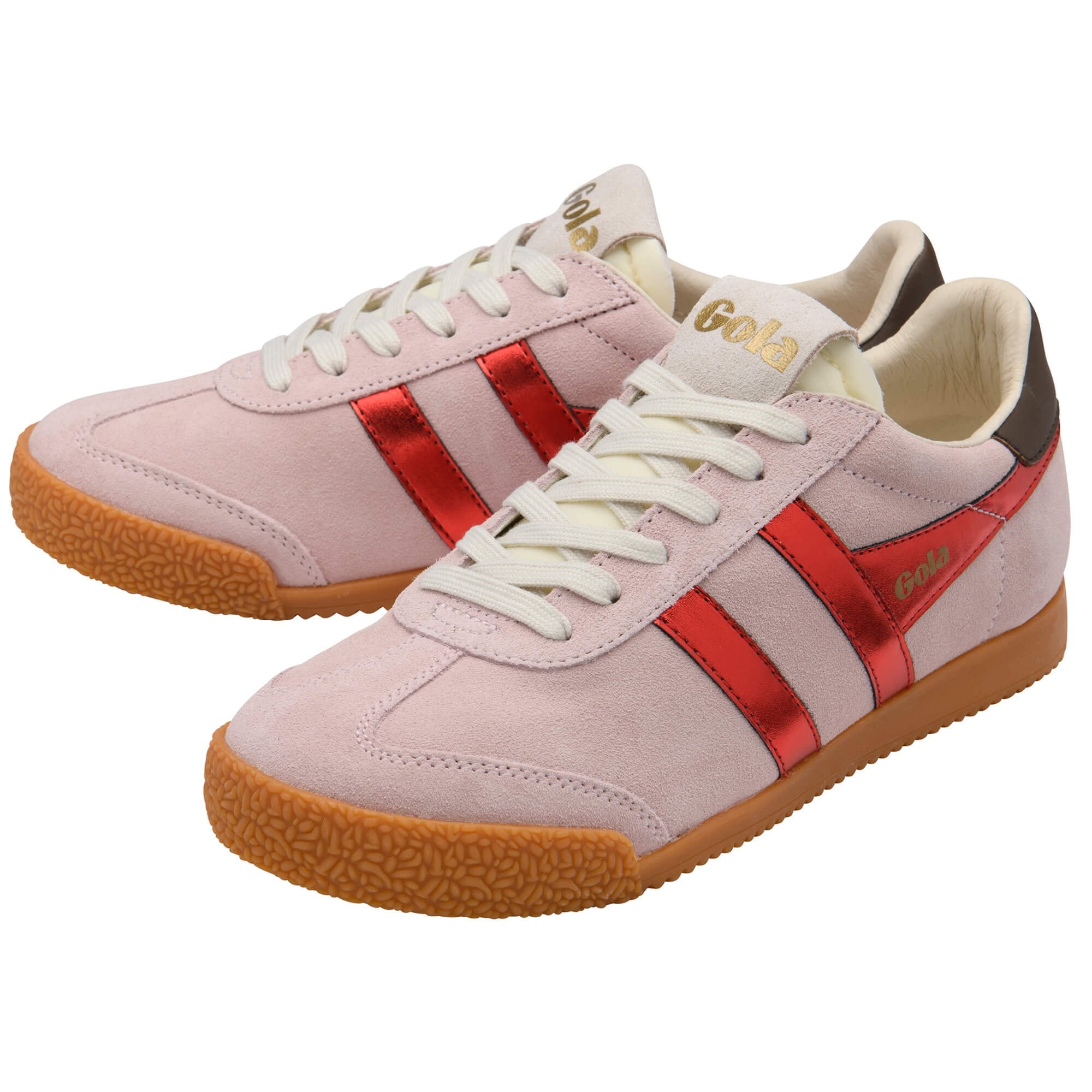 gola-elan-glitz-damen-sneaker-rosa-wildleder-metallic-rot image 3
