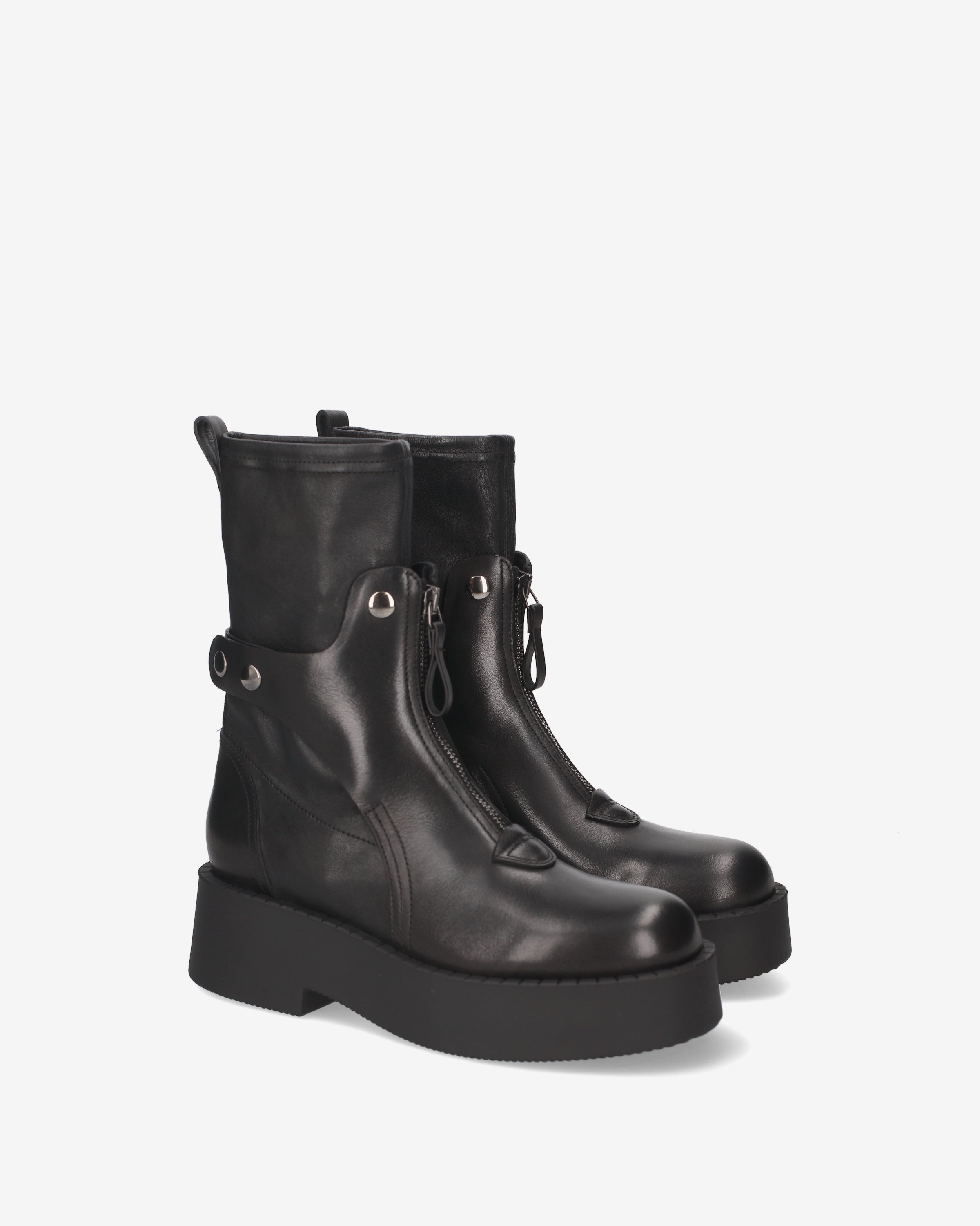 premiata-stivaletti-damen-schwarz-nappa-nieten image 2