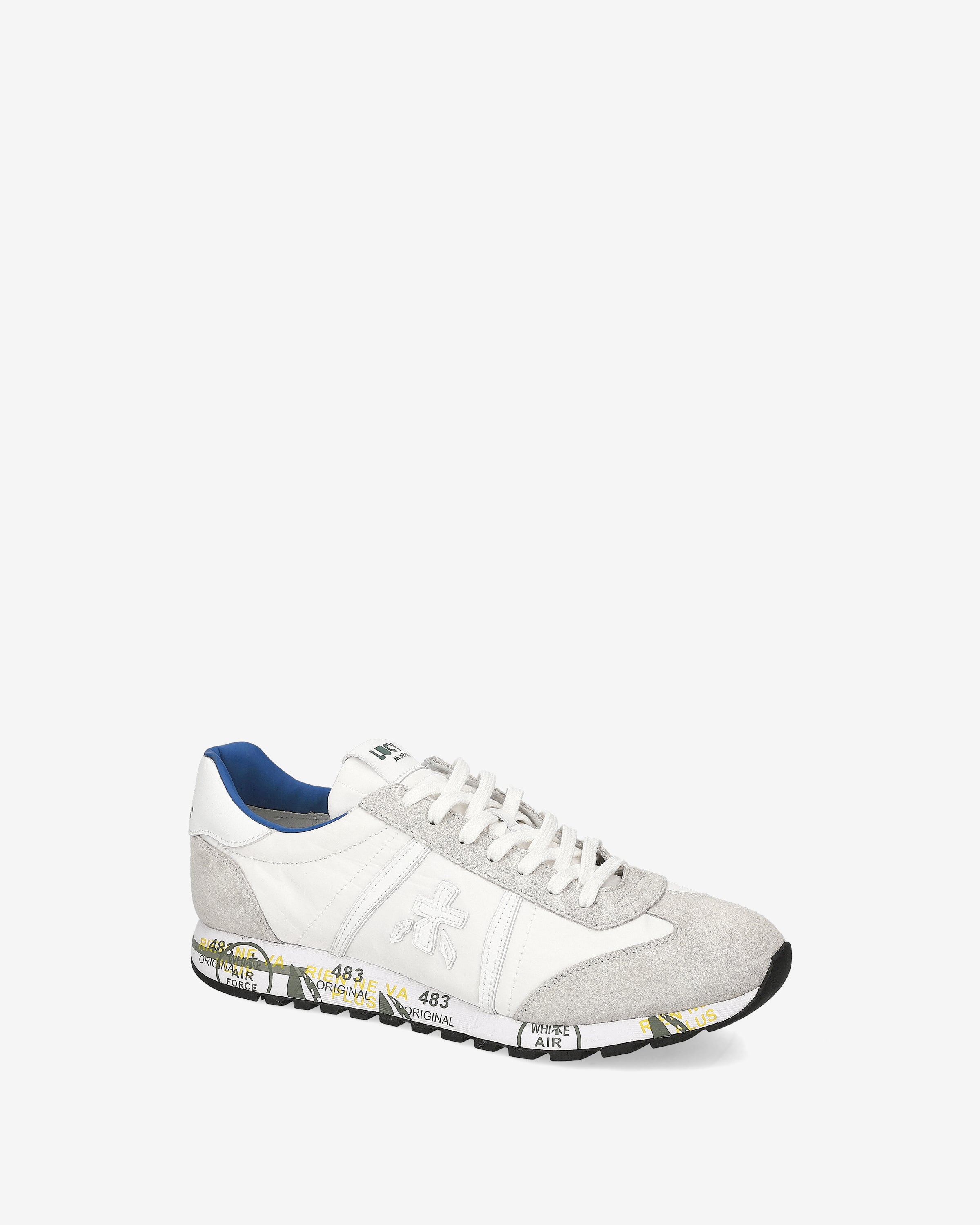 premiata-lucy-6915-sneaker-herren-wei-grau-blau-retro-running image 4