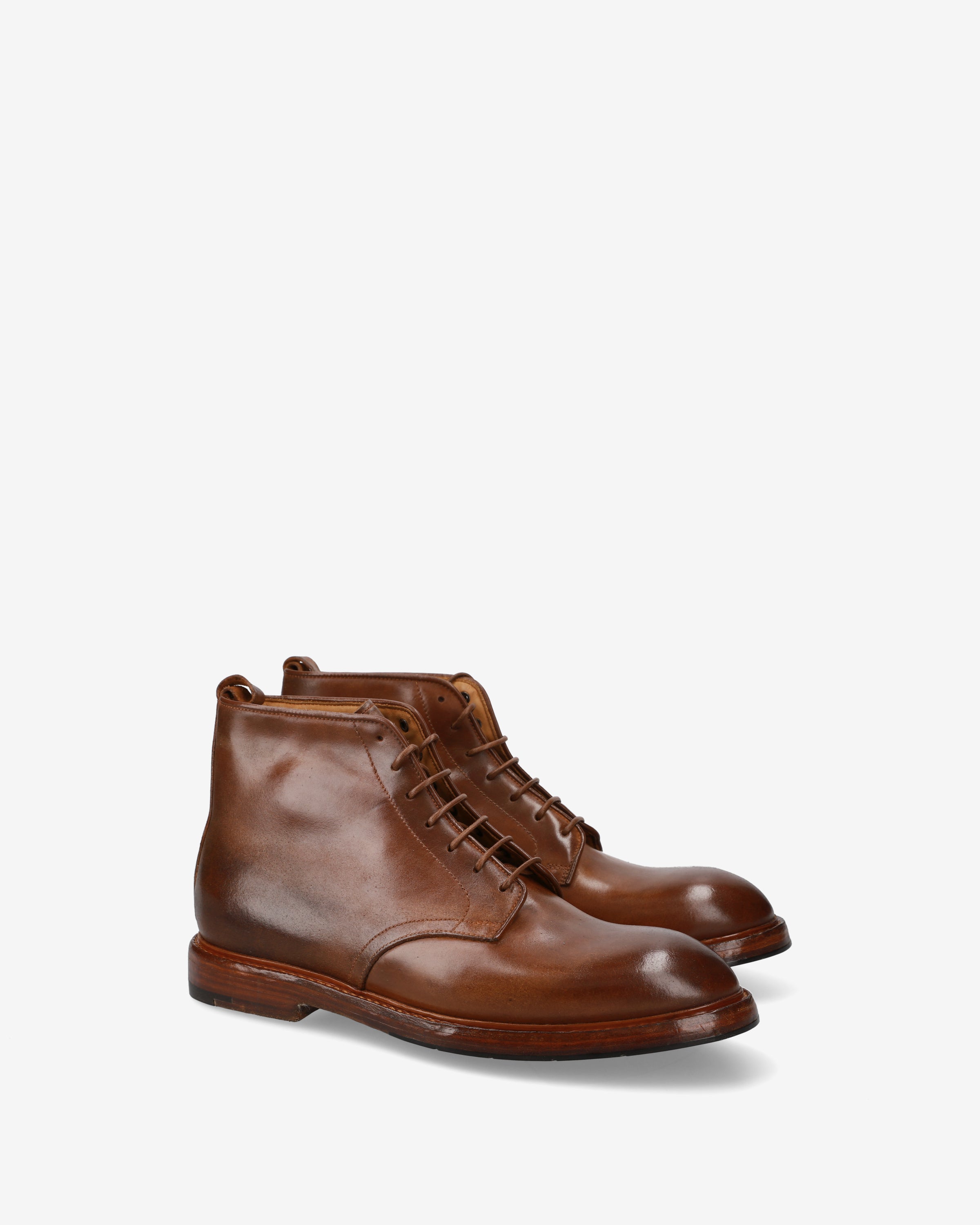 premiata-stivaletto-stringato-cordovan-herrenboot-oak image 2