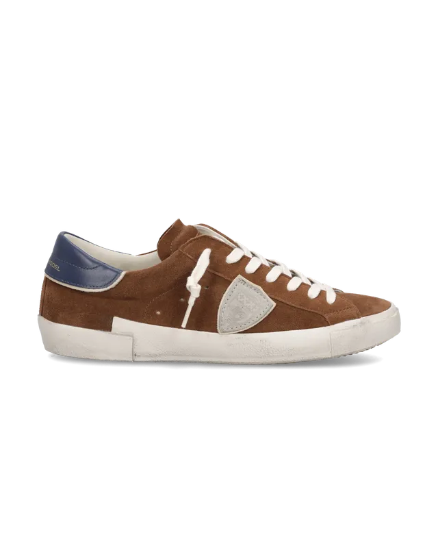 philippe-model-prsx-herren-sneaker-braun-blau image 1