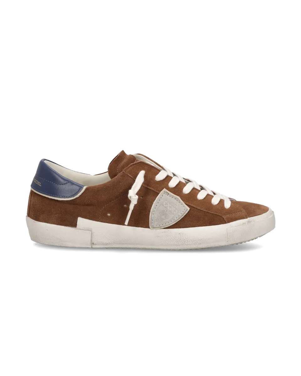philippe-model-prsx-herren-sneaker-braun-blau image 1