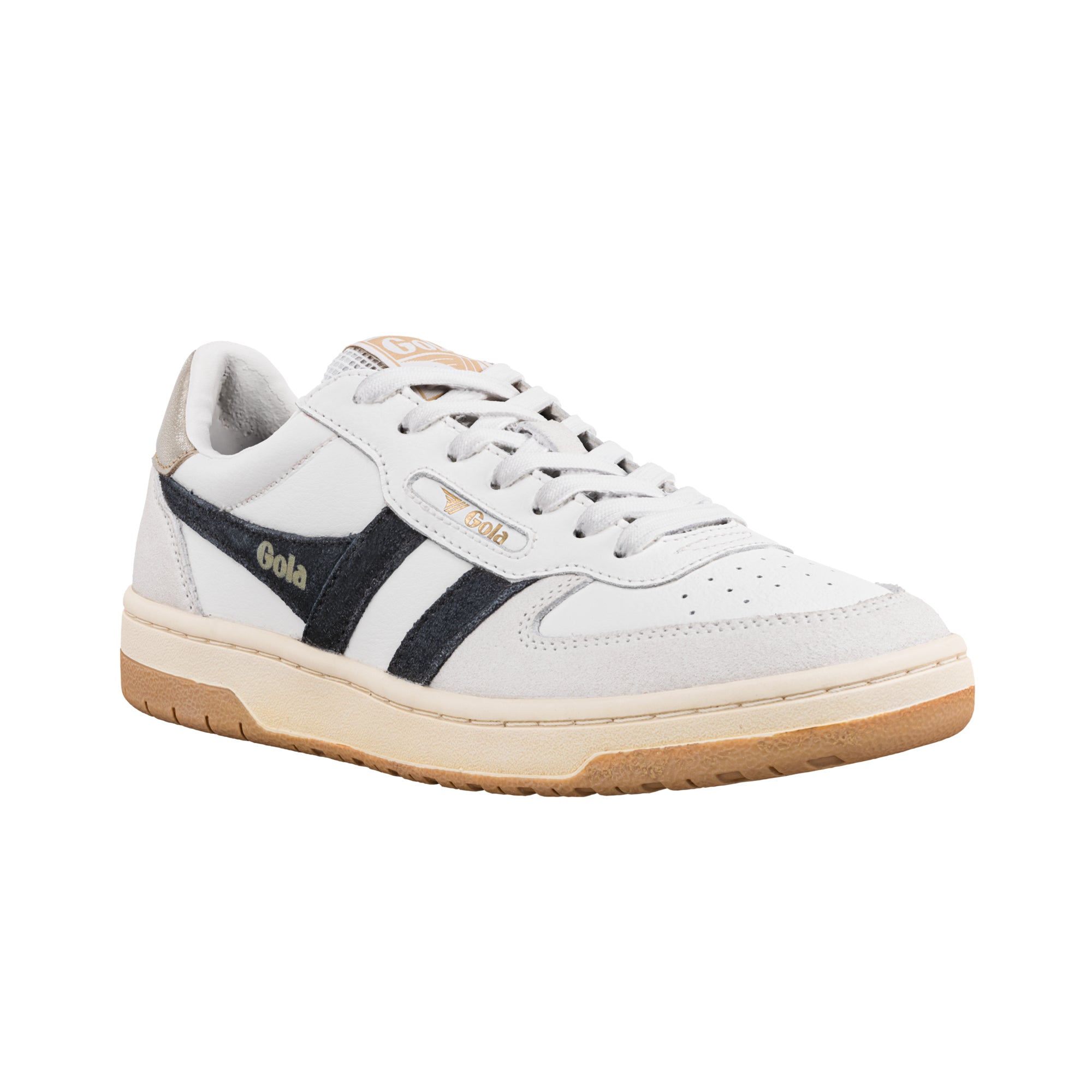 gola-hawk-sneaker-f-r-damen-wei-schwarz-gold image 2
