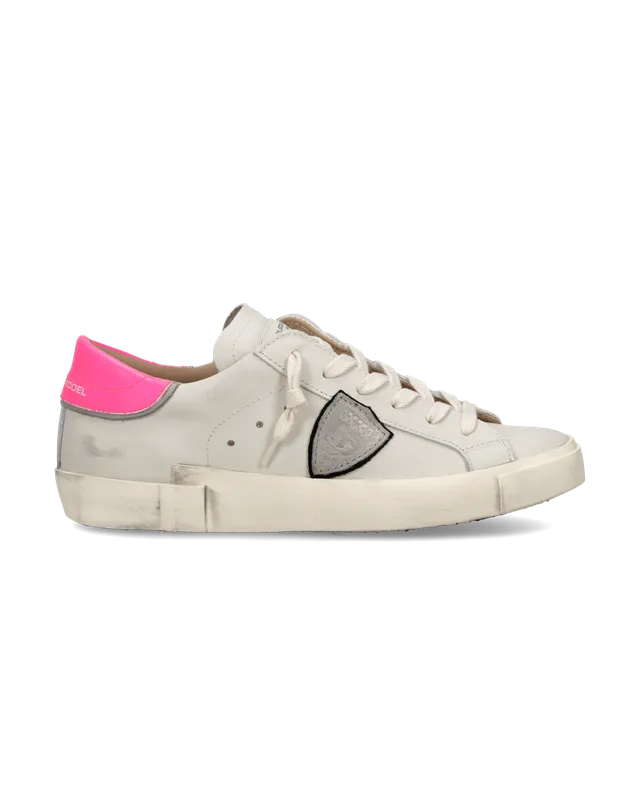 philippe-model-prsx-sneaker-damen-wei-creme-pink-fluo image 1
