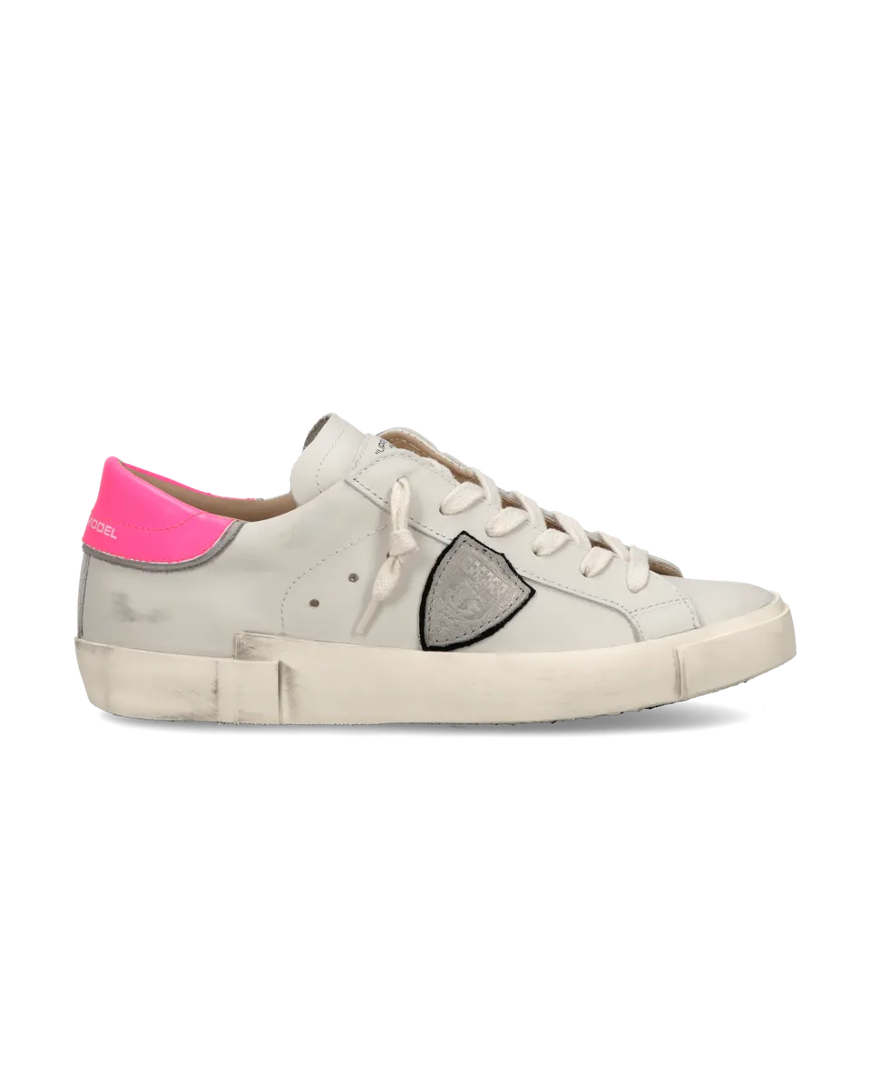 philippe-model-prsx-sneaker-damen-wei-creme-pink-fluo image 1