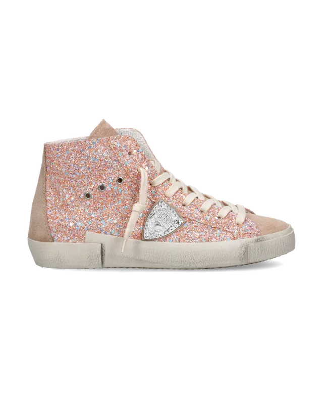 philippe-model-prsx-damen-sneaker-glitzer-hellrosa image 1