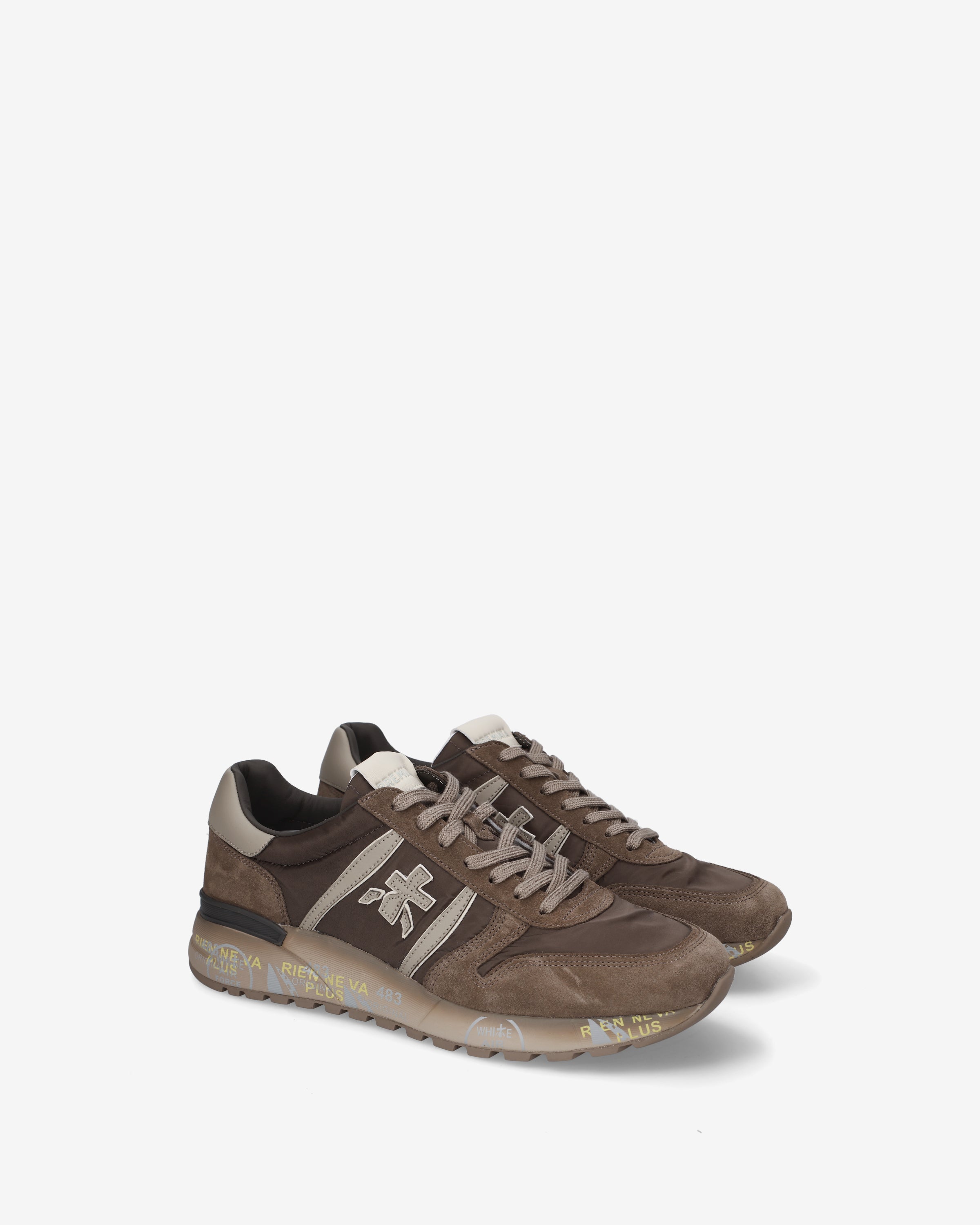 premiata-lander-8410-sneaker-braun-nylon-suede image 2