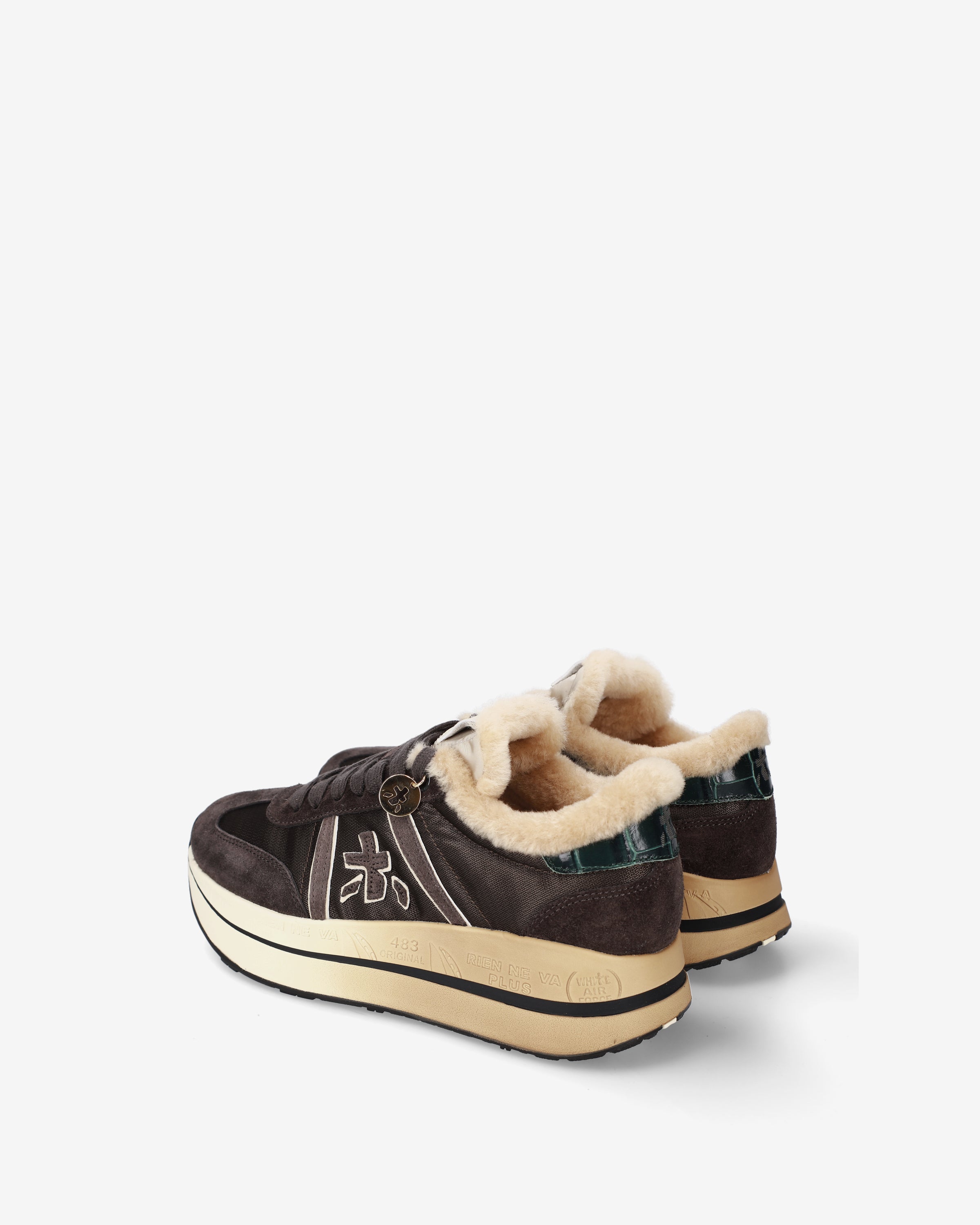 premiata-bethcoin-8505m-damen-sneaker-vintage-platform-montone image 5
