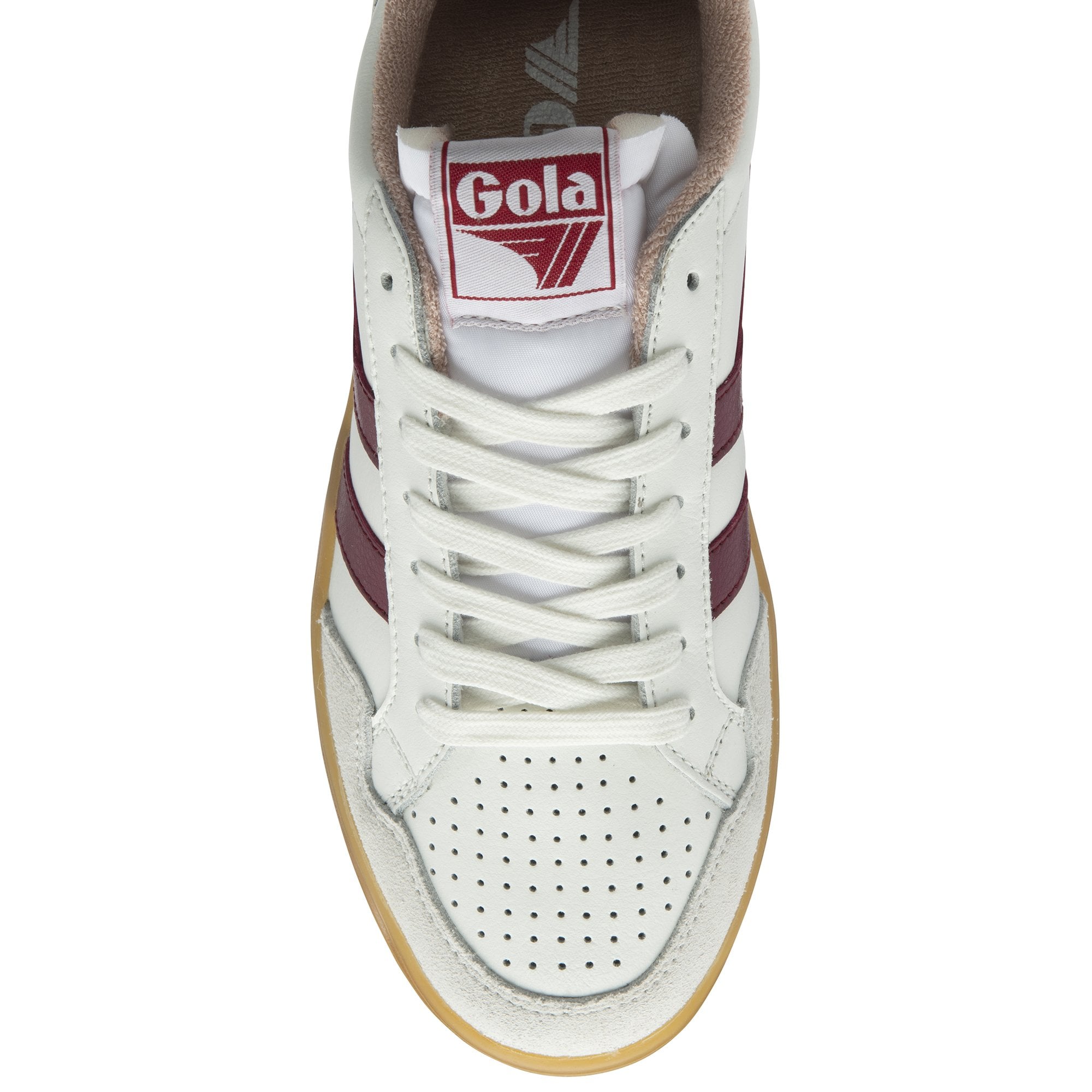 gola-eagle-86-sneaker-f-r-damen-wei-leder-kirschrot image 5