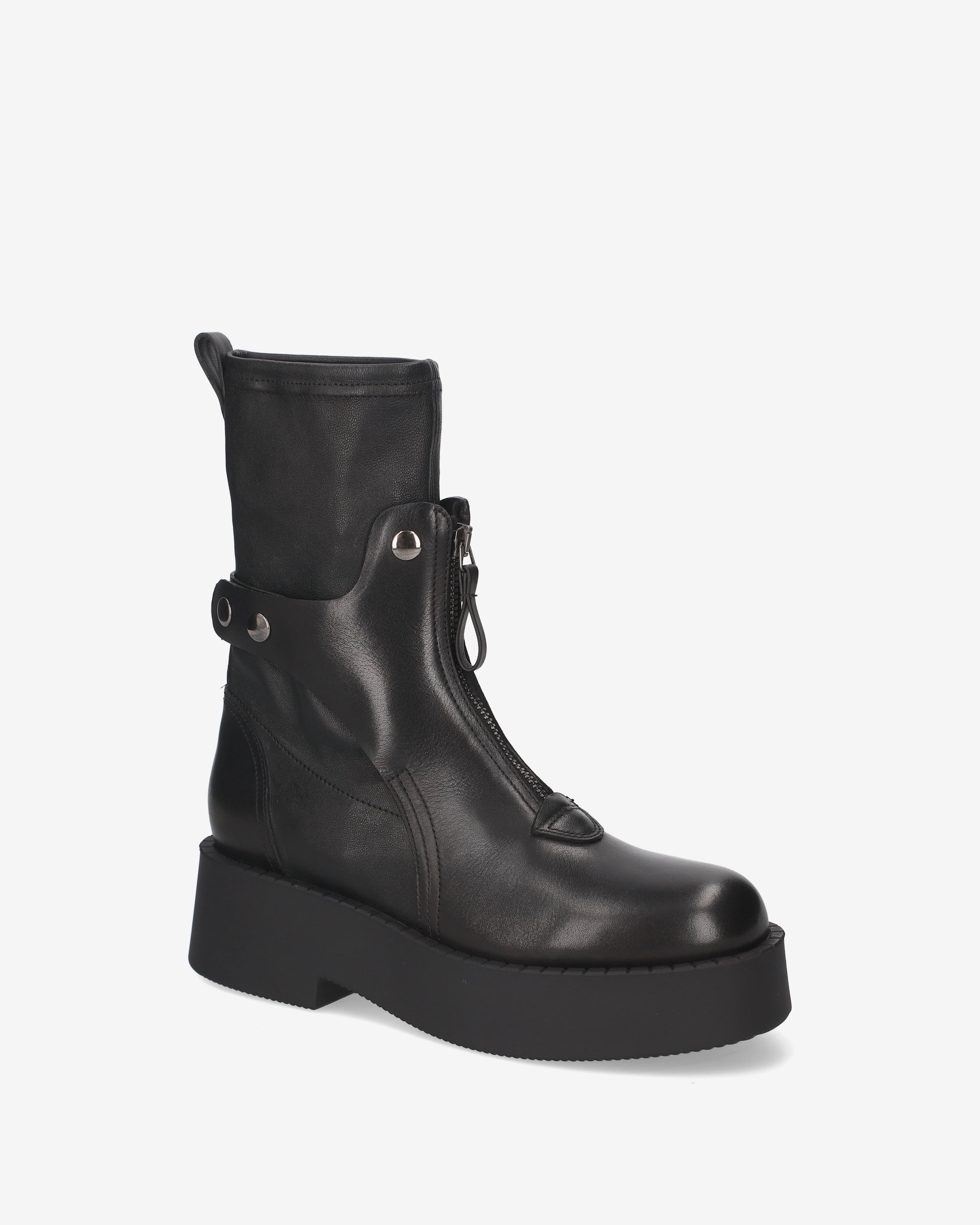 premiata-stivaletti-damen-schwarz-nappa-nieten image 4