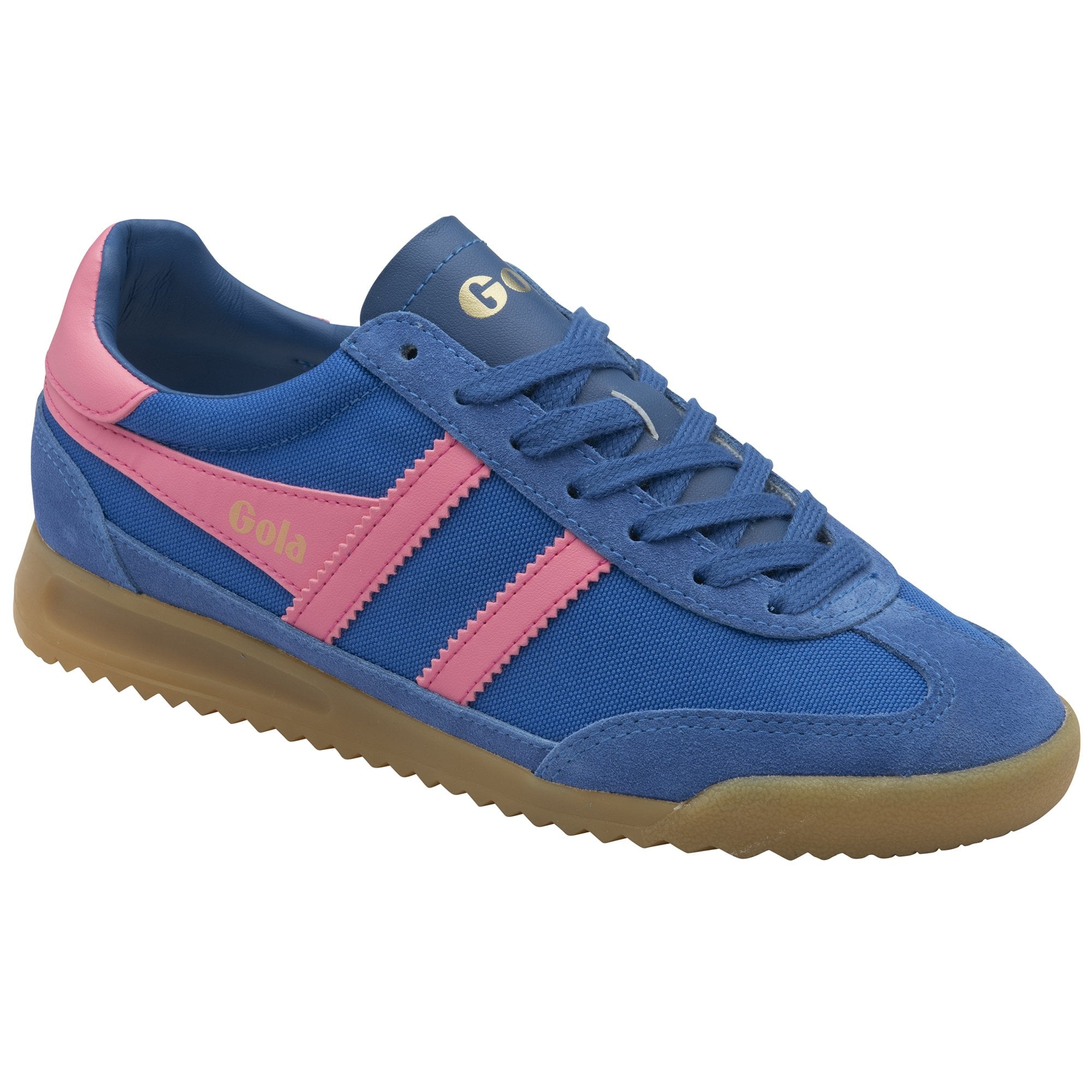 gola-tornado-damen-sneaker-saphirblau-neonpink-nylon-wildleder image 2