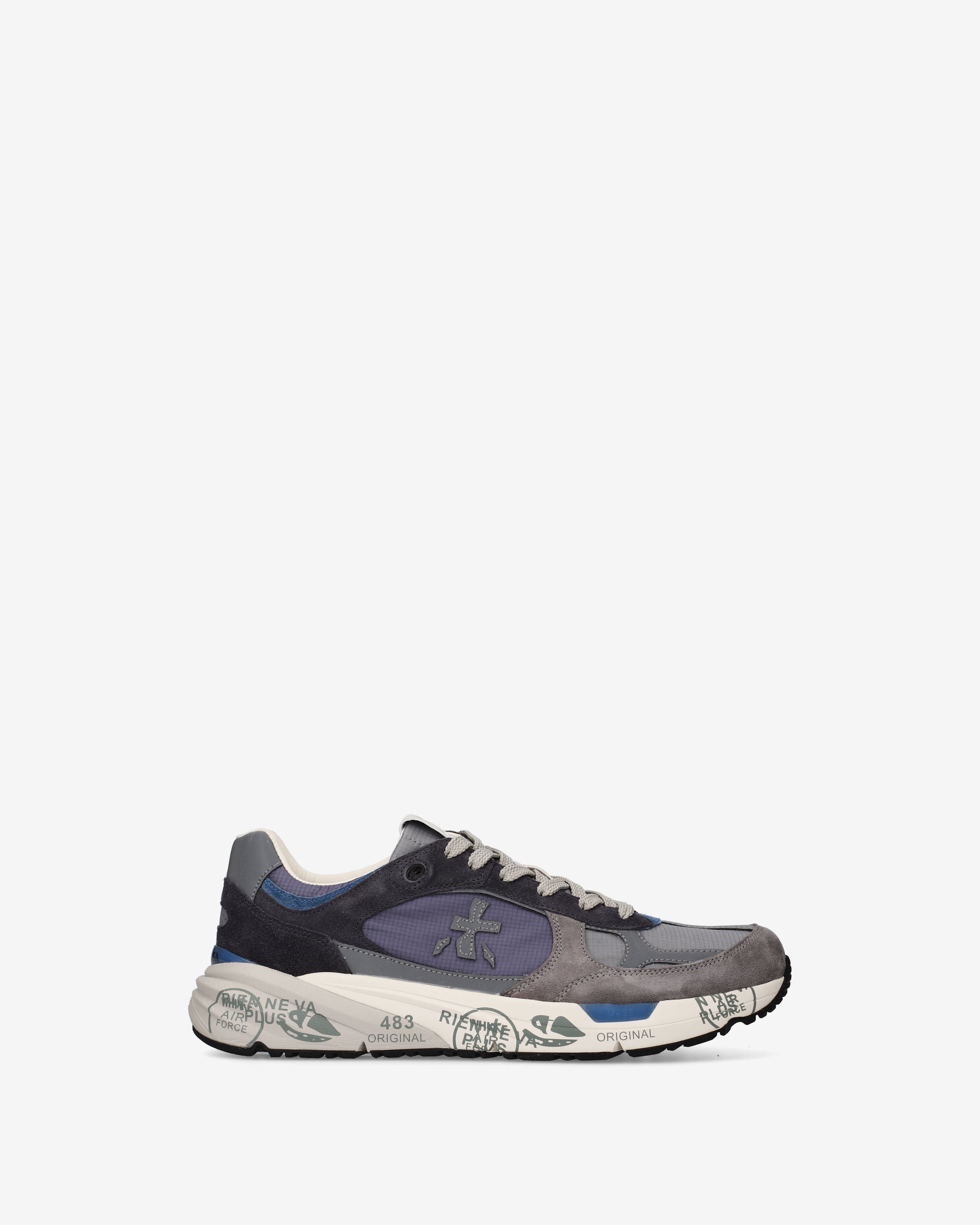 premiata-mase25-8021-sneaker-herren-blau-grau-suede-tech image 1