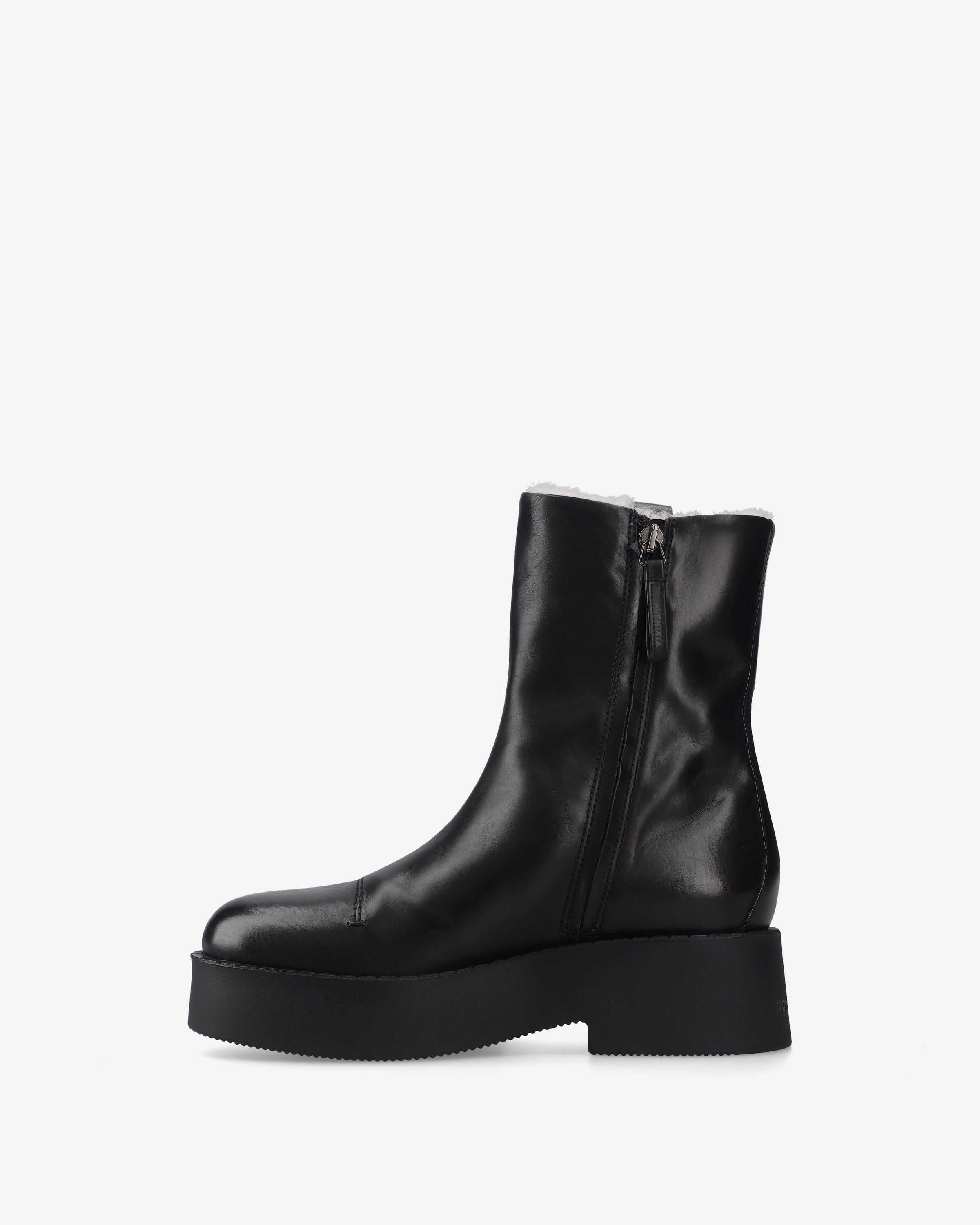 premiata-stivaletti-platform-stiefel-damen-schwarz-leder image 3
