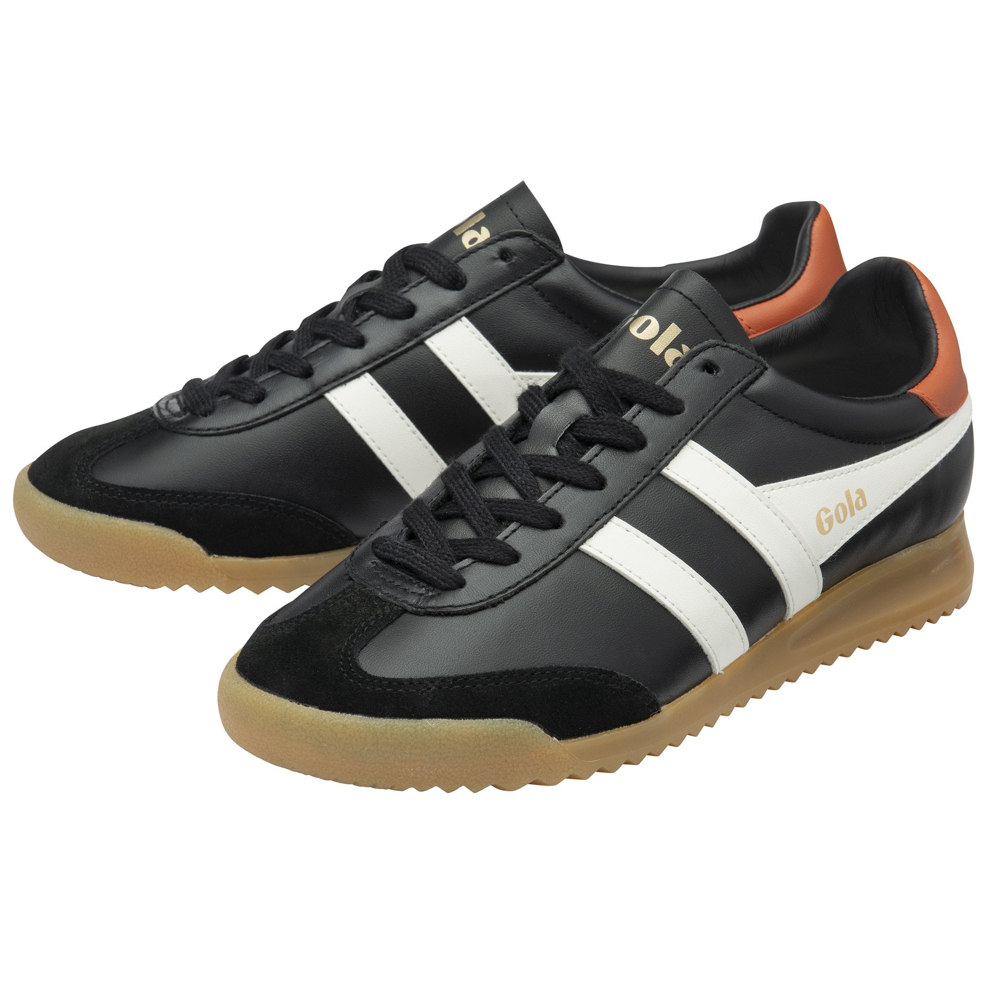 gola-torpedo-damen-sneaker-aus-leder-schwarz-creme image 3