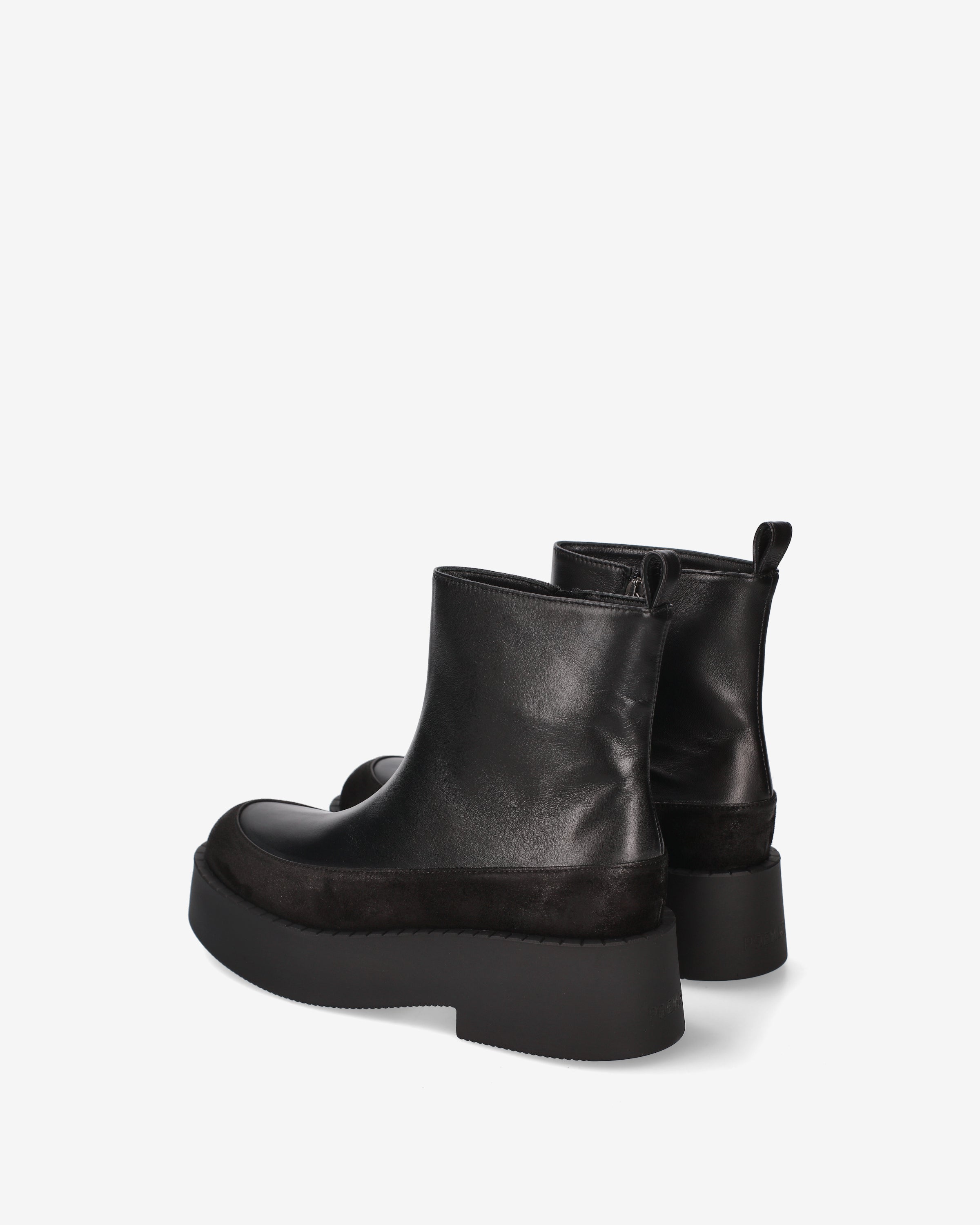 premiata-damen-platform-stivaletto-schwarz-leder-camoscio image 5