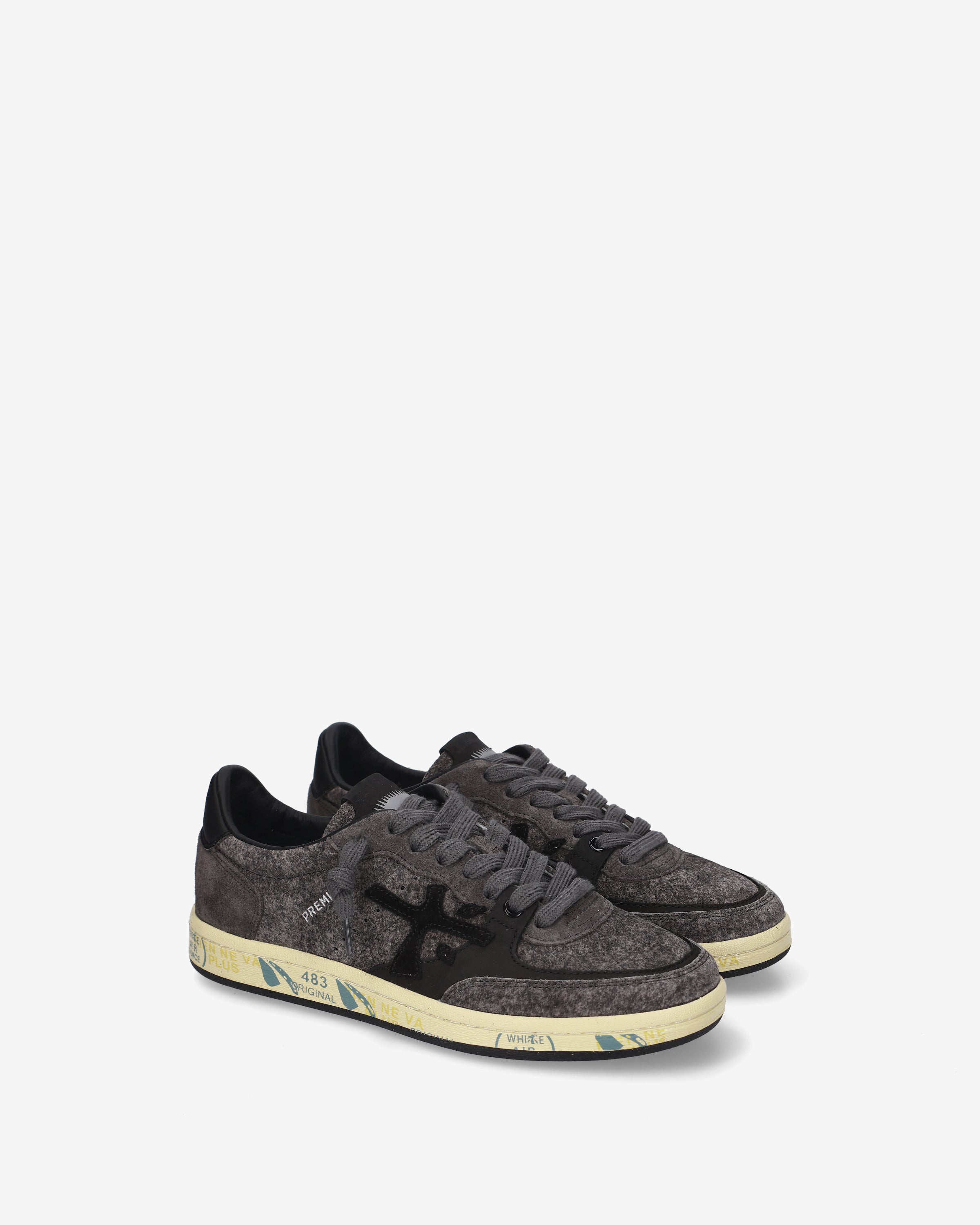 premiata-bskt-clayd-8713-sneaker-grey-suede image 2