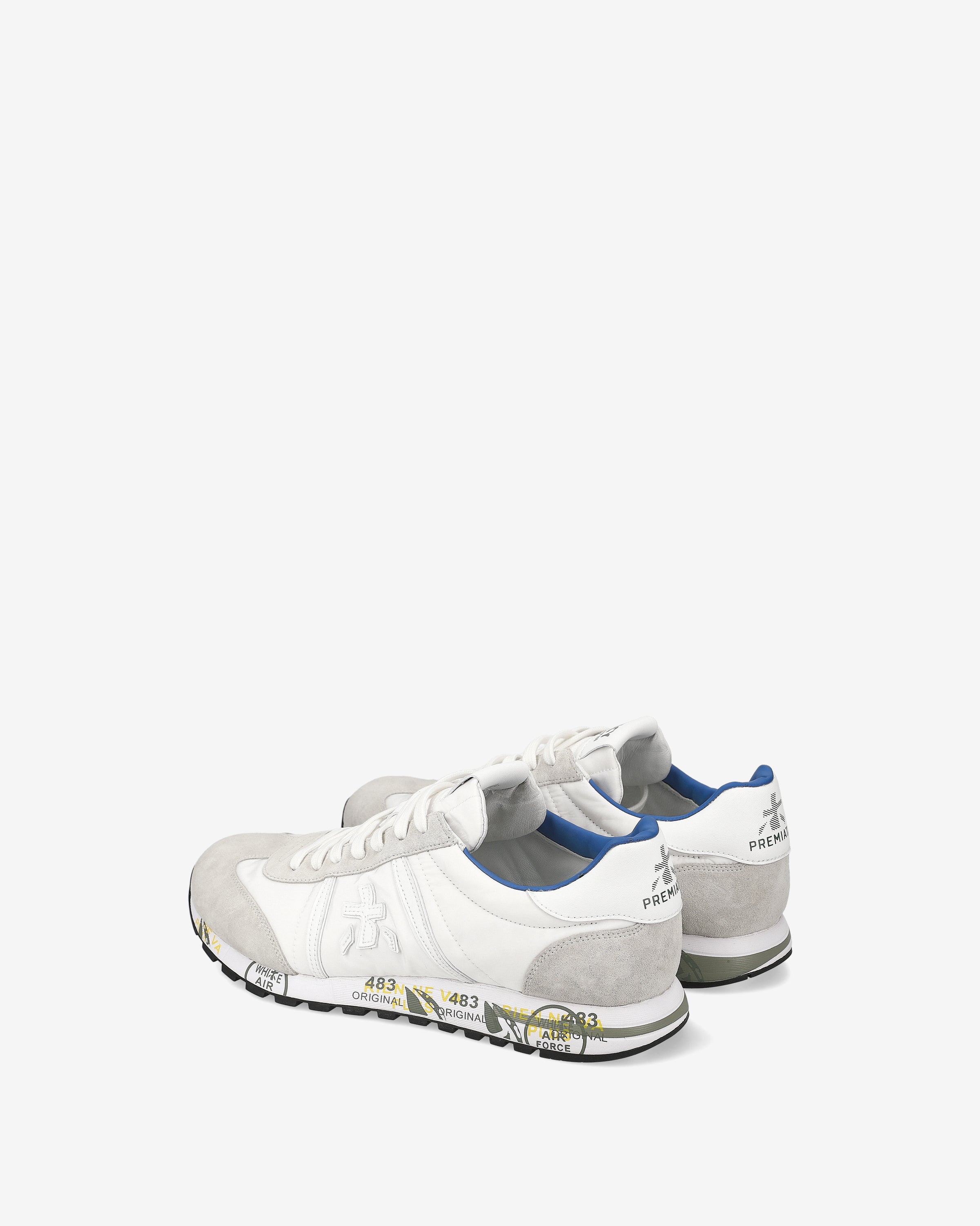 premiata-lucy-6915-sneaker-herren-wei-grau-blau-retro-running image 5