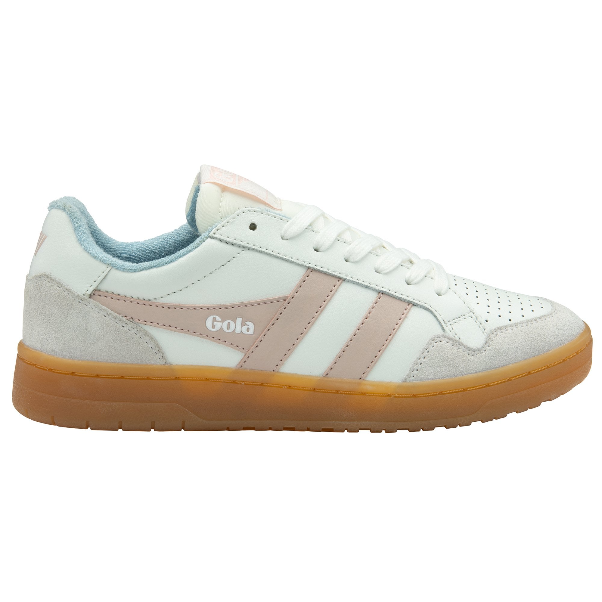 gola-eagle-86-damen-court-sneaker-leder-wei-rosa image 1