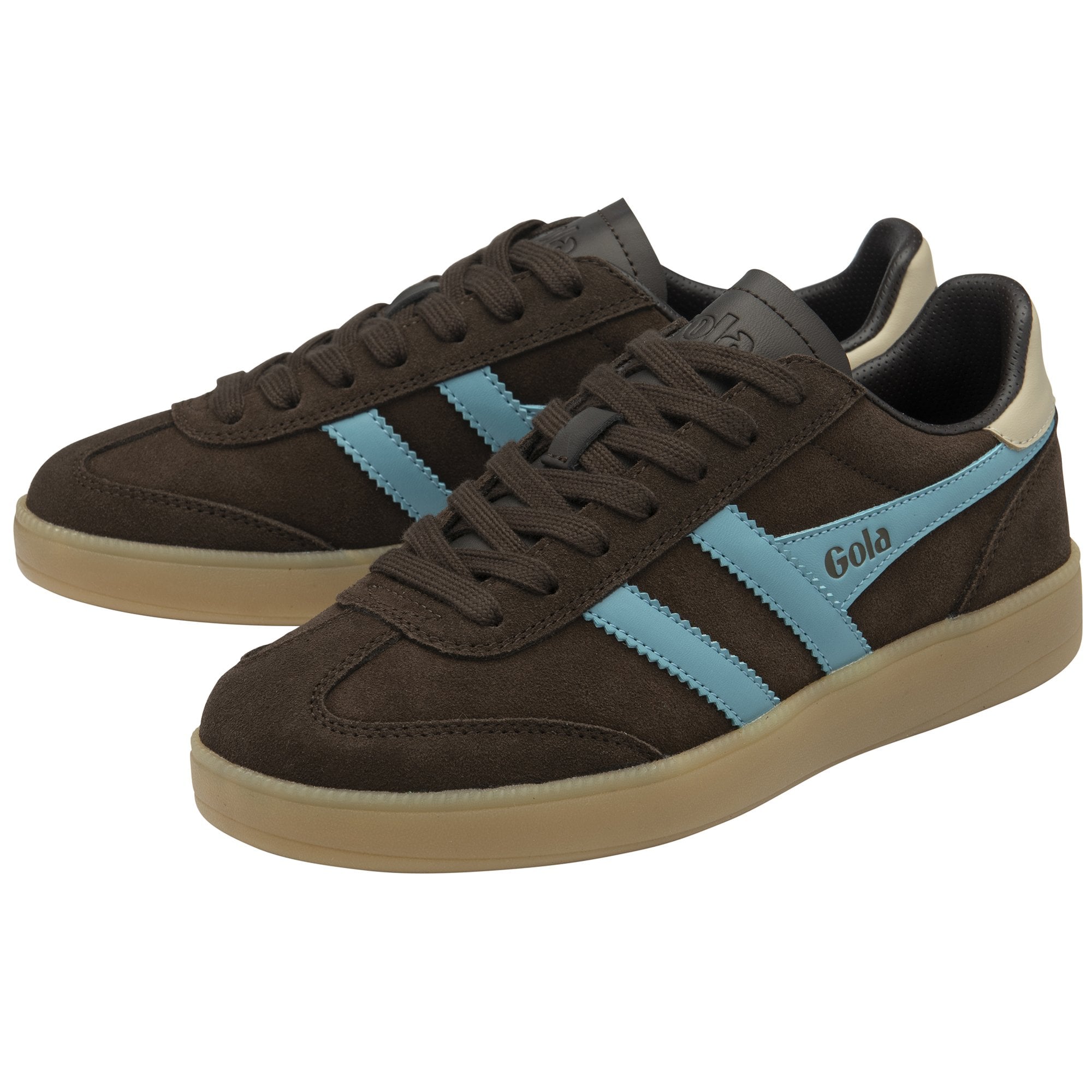 gola-viper-heritage-sneaker-f-r-damen-wildleder-dunkelbraun-ozeanblau image 3