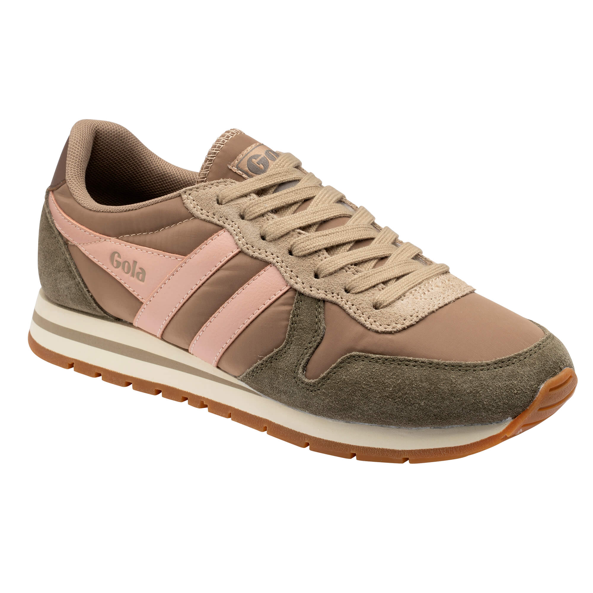 gola-daytona-chute-damen-sneaker-cappuccino-khaki-perlrosa image 2