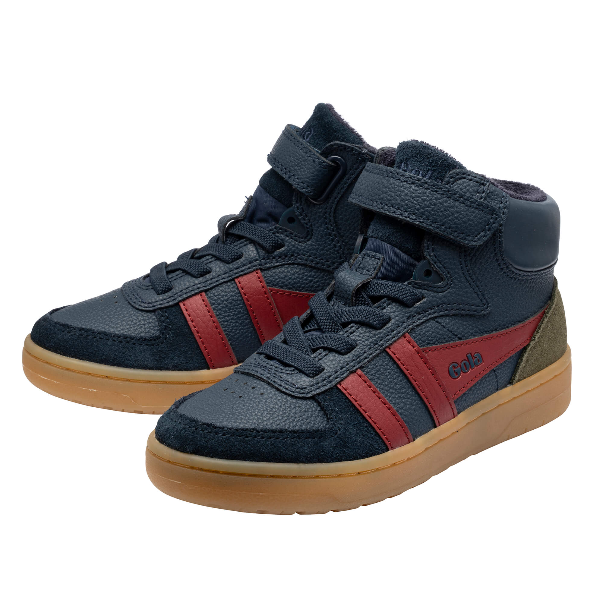 gola-talon-high-top-turnschuhe-f-r-kinder-marine-rot image 3