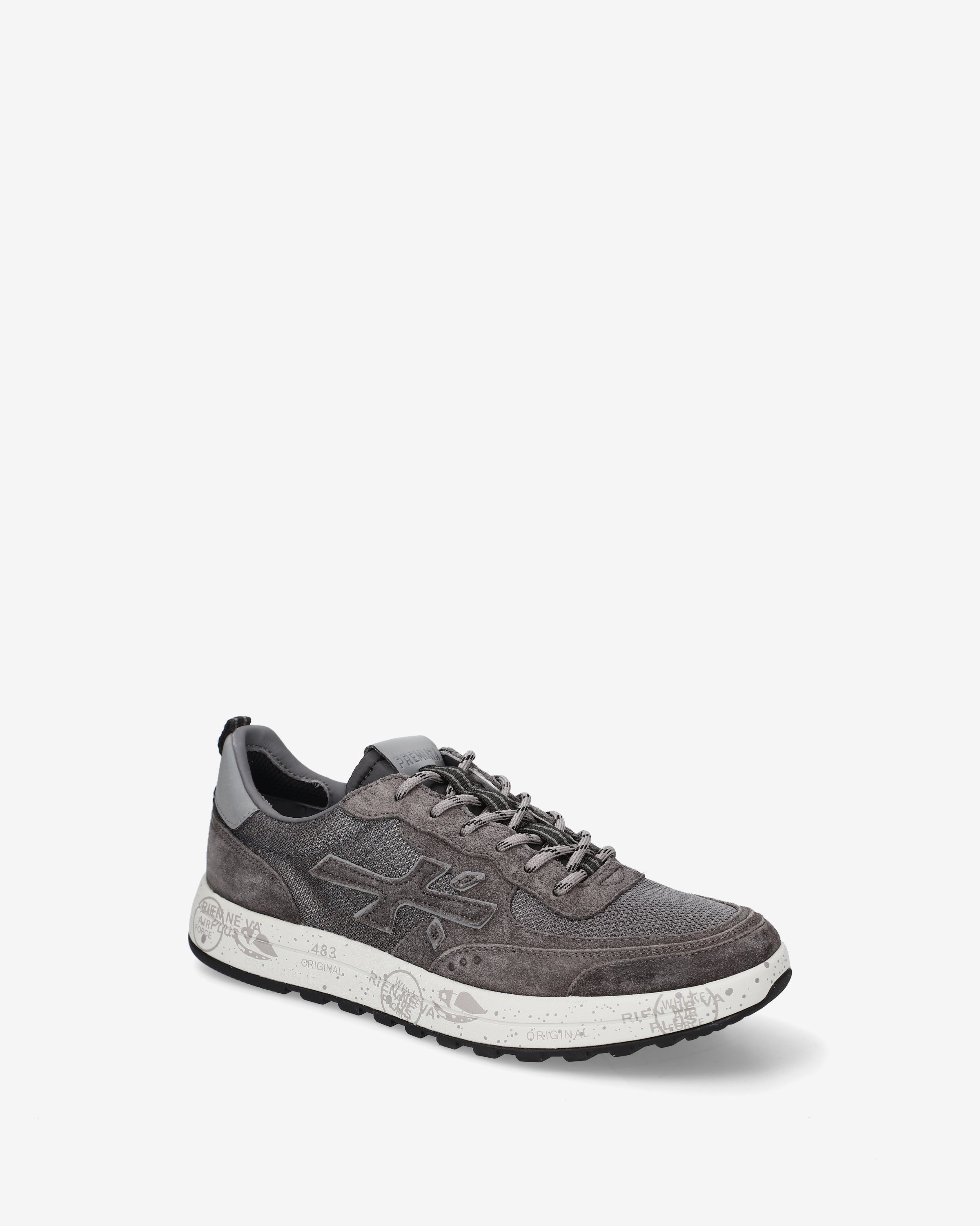 premiata-nous-8668-sneaker-anthrazit-grau-mesh-suede image 4
