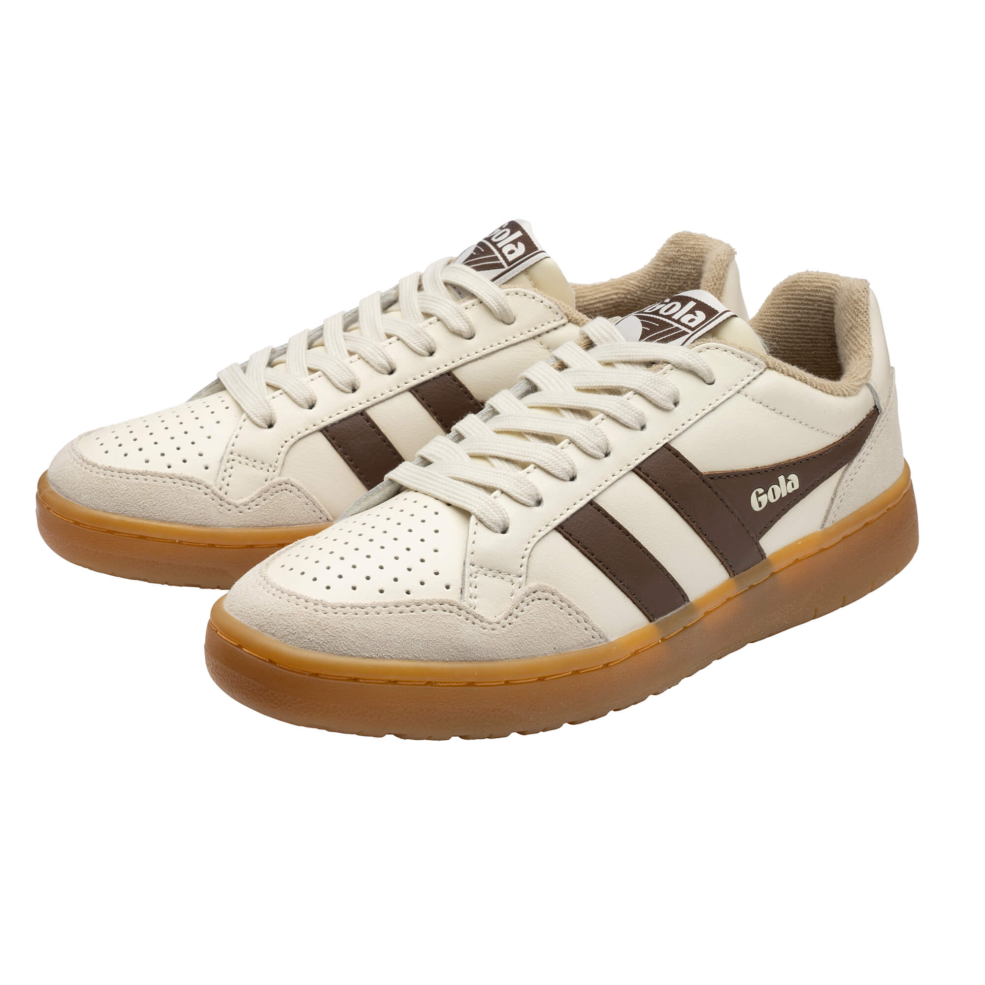 gola-eagle-86-damen-sneaker-wei-dunkelbraun-court image 3