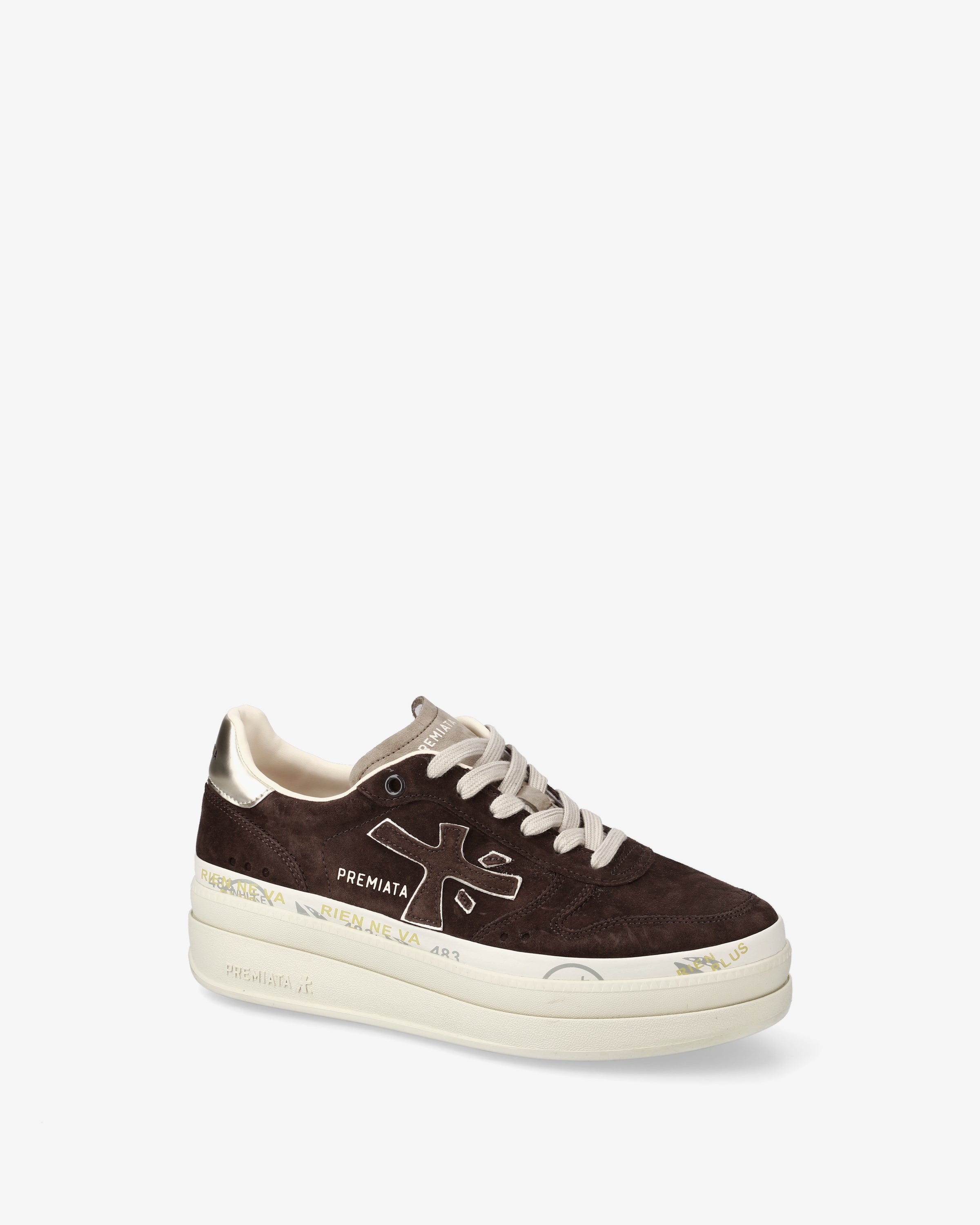 premiata-micol-7894-damen-platform-sneaker-suede-testa-di-moro image 4