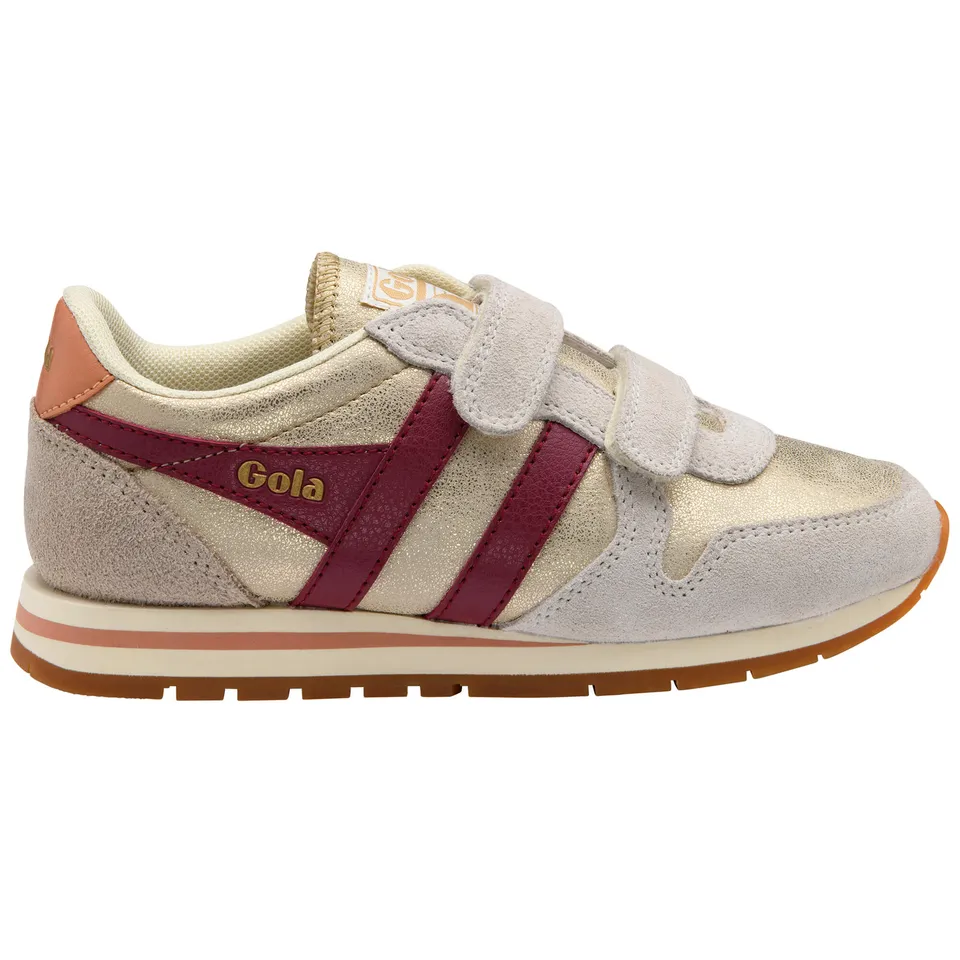 gola-daytona-blaze-strap-sneaker-f-r-kinder-metallic-gold-mit-cerise-terracotta image 1